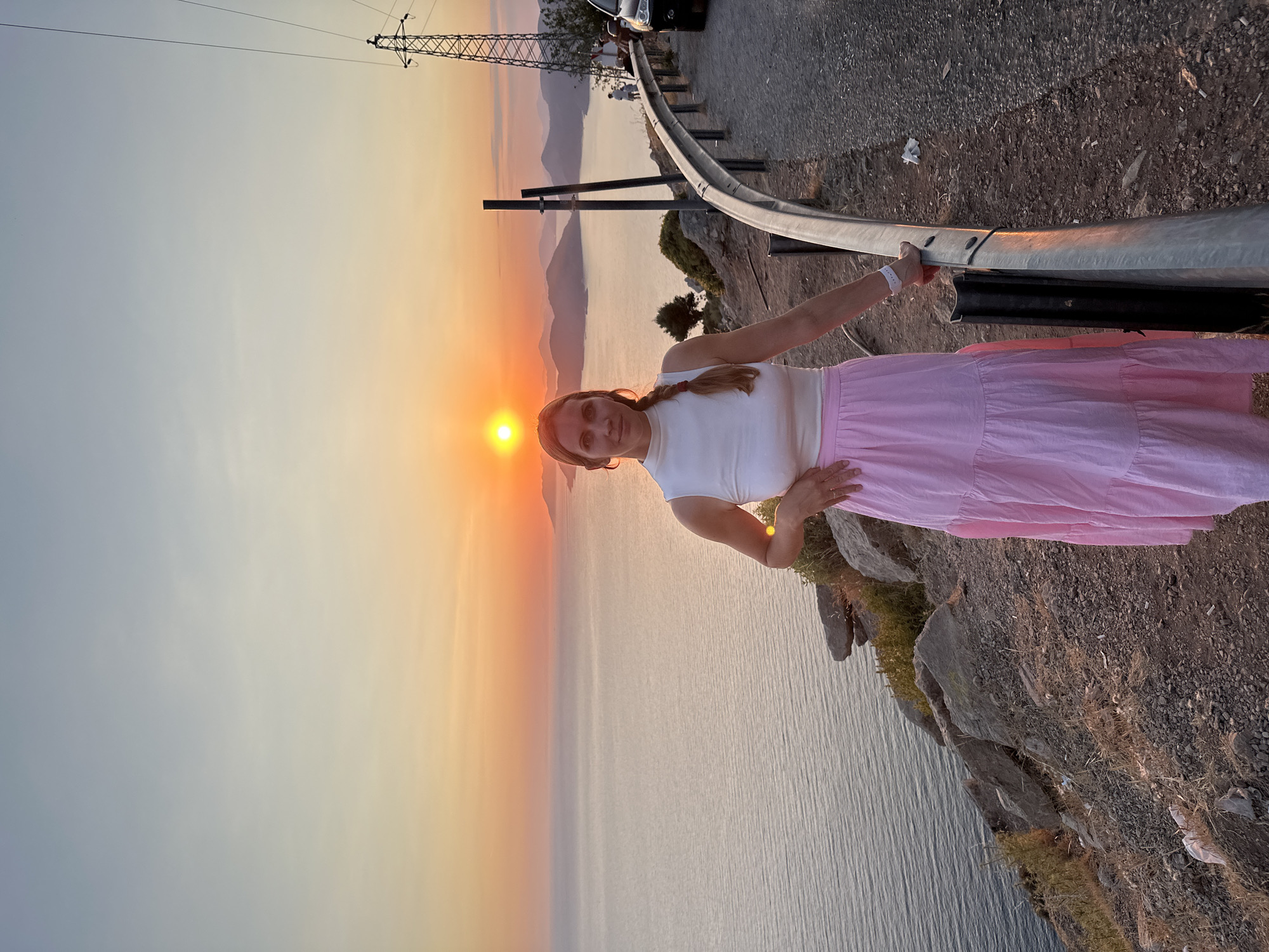 Sunset on the cliffs above Fethiye, Aegean views all around