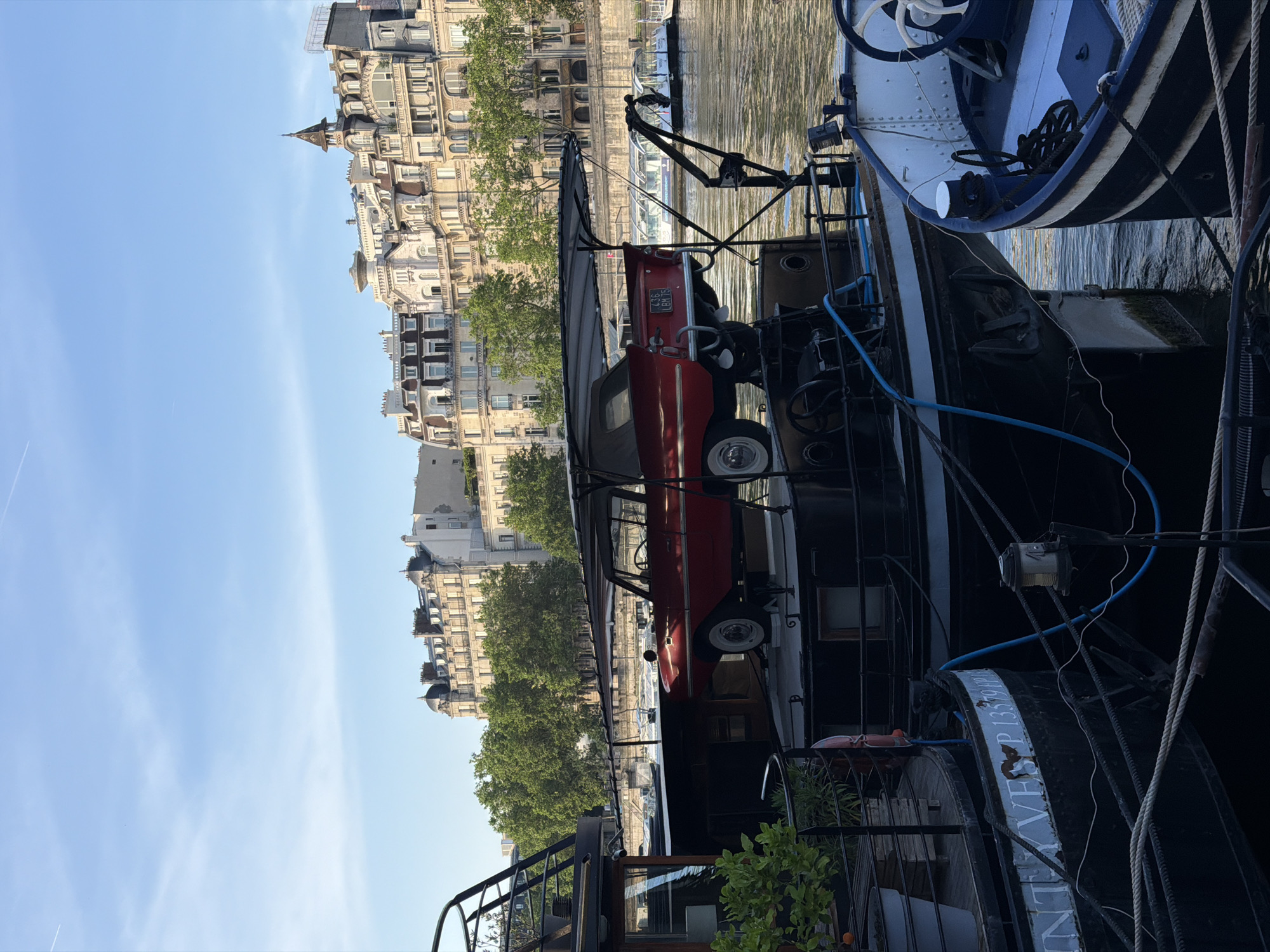 Early morning scenes captured along Seine River in Paris