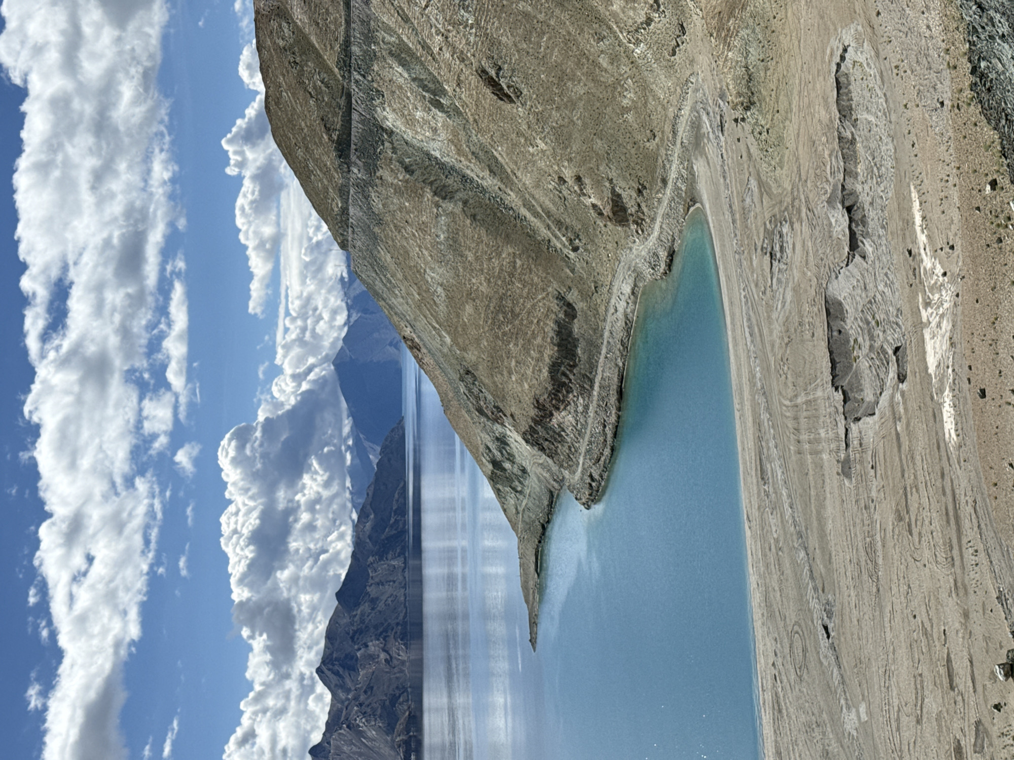 Turquoise high-altitude lake framed by Ladakh's barren mountains
