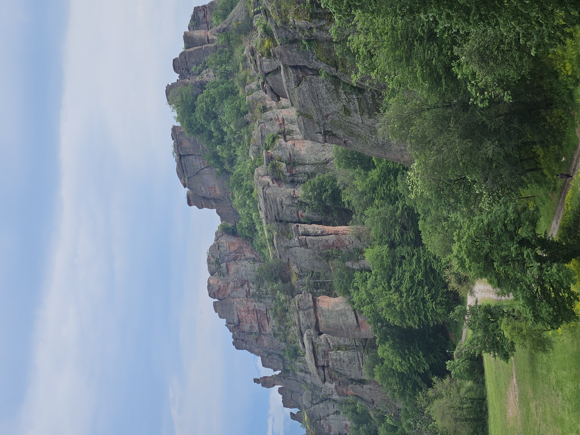 Tourist documents Bulgaria's famous Belogradchik Rocks geological formation
