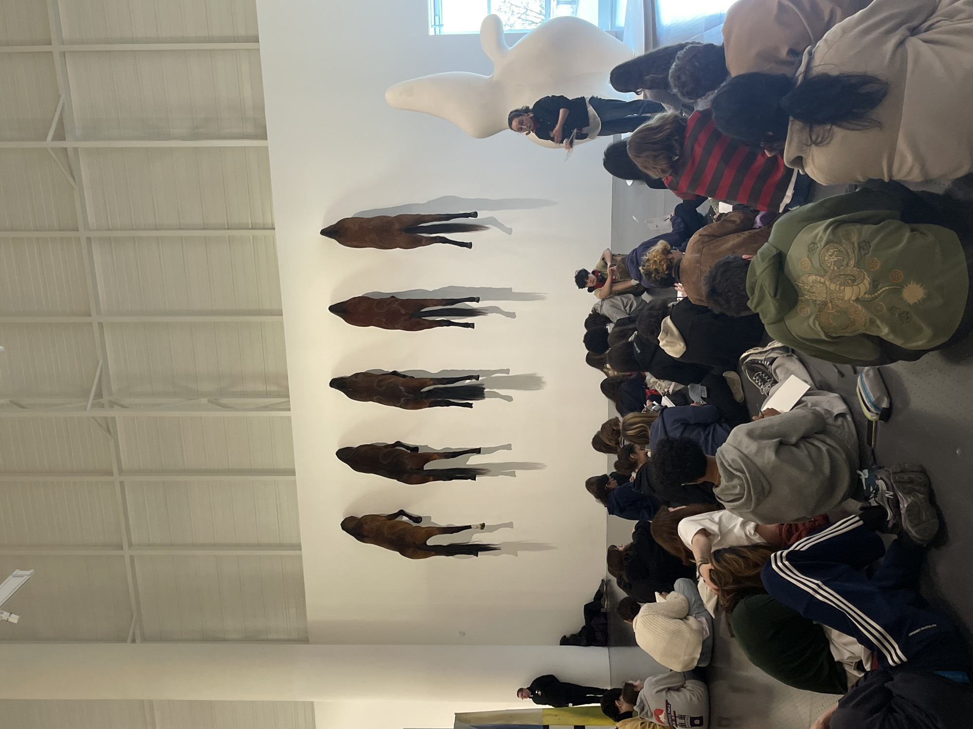 Visitors document art and installations at Centre Pompidou-Metz