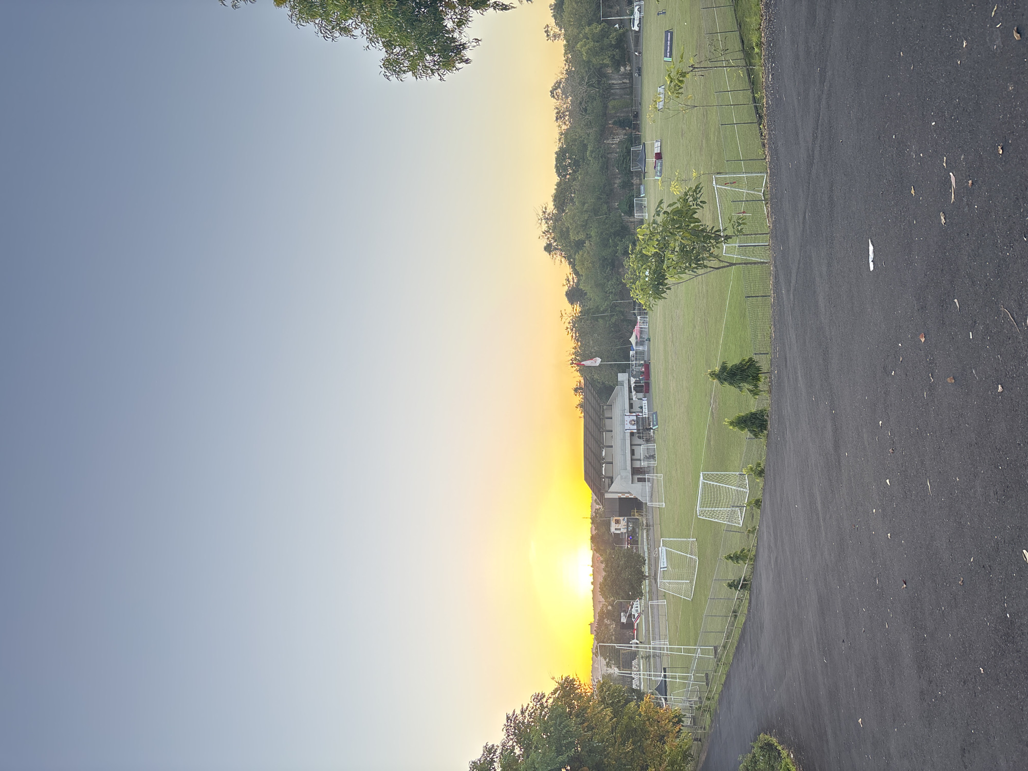 Soccer field observed at sunset in Kuta Selatan