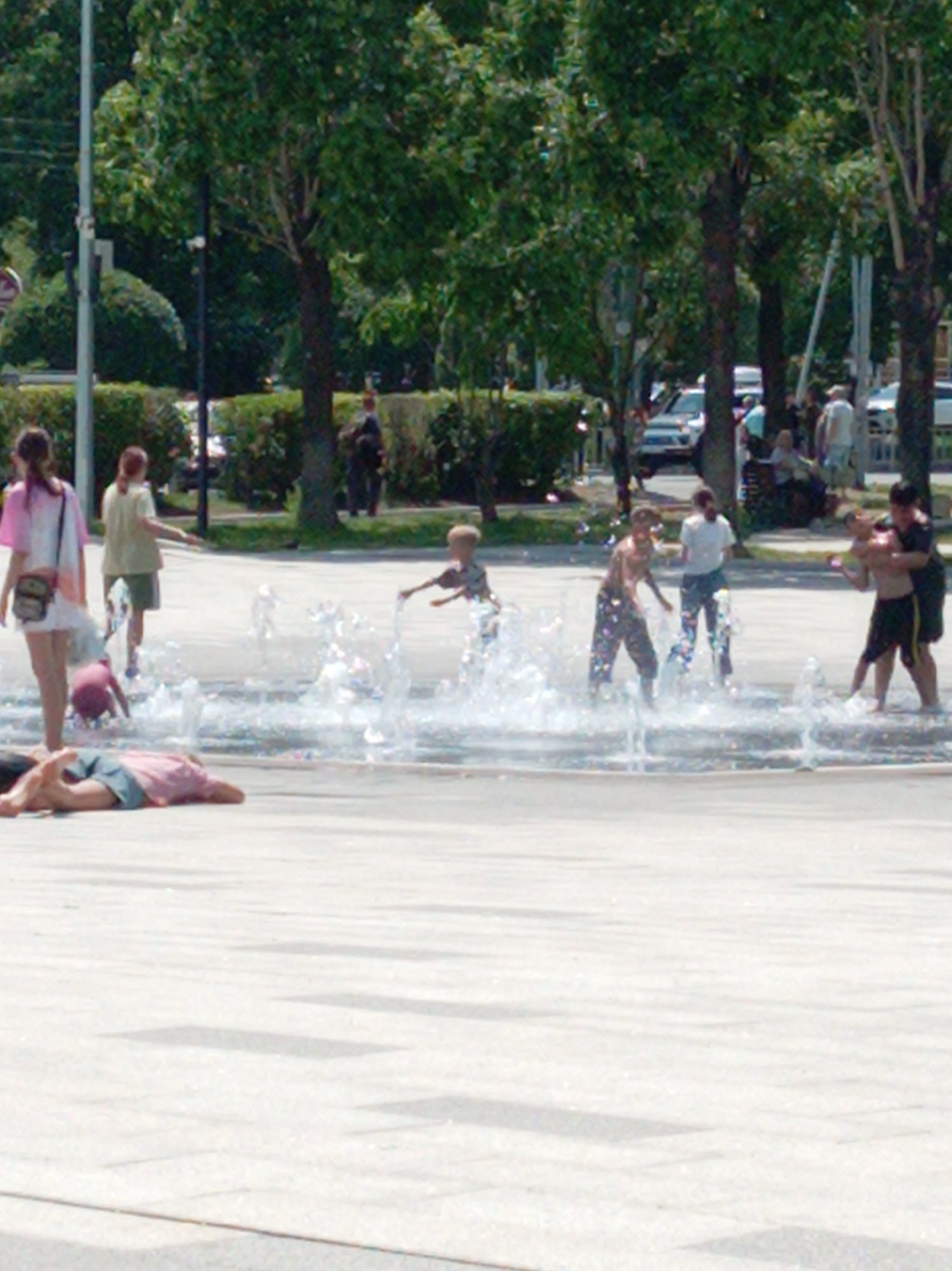 Morning recreation activities captured across Artyom, Russia public spaces