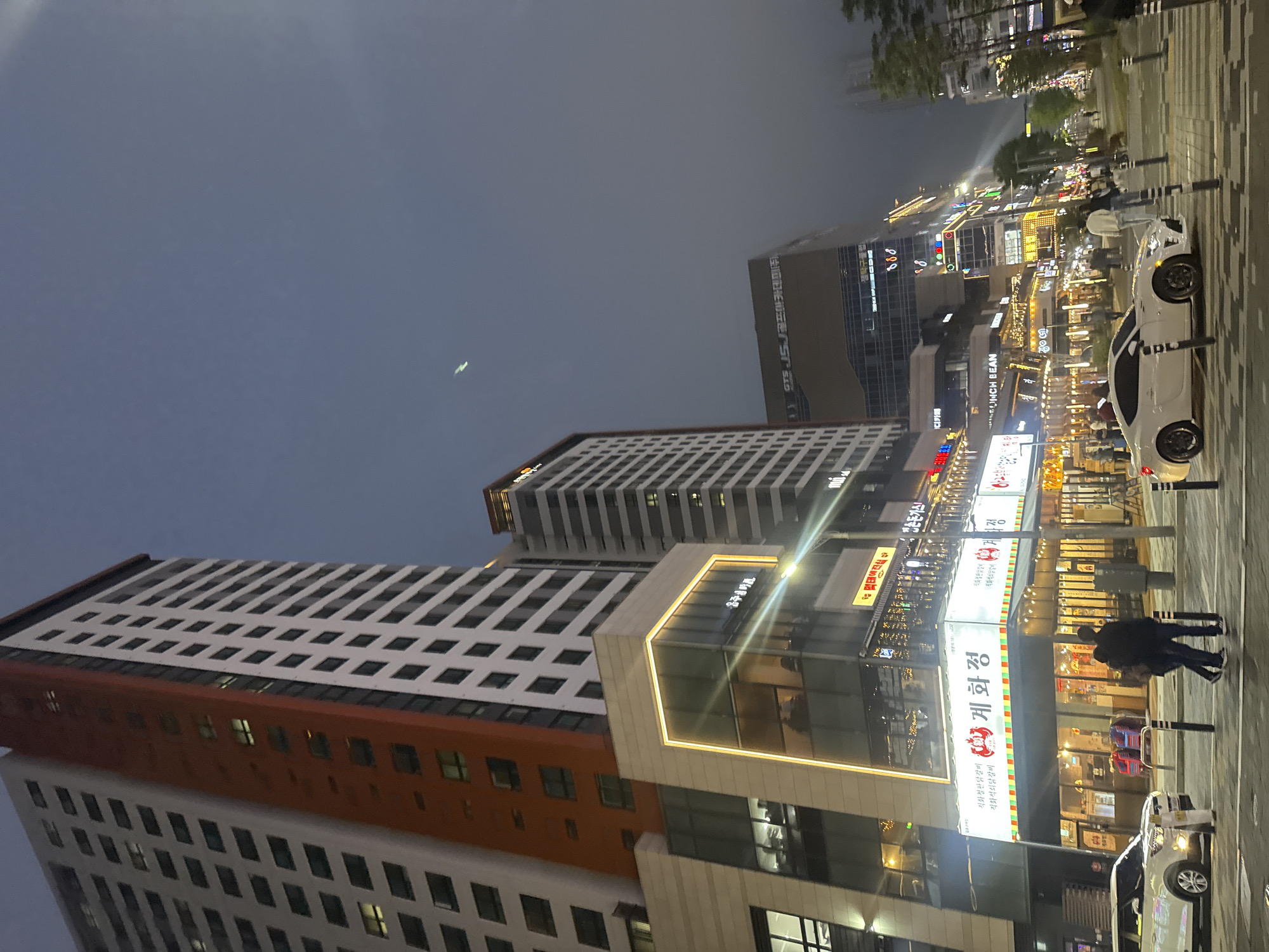 Nighttime street scenes documented in Gimpo-si, South Korea