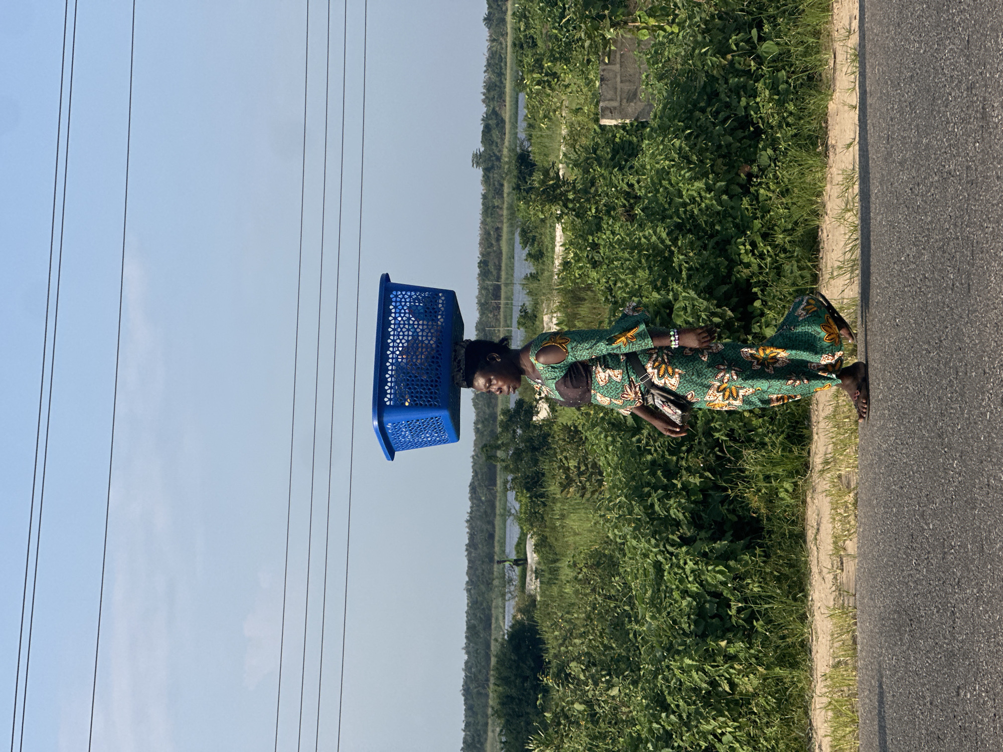 Roadside life and telecom infrastructure in Ganyingbo, Nigeria
