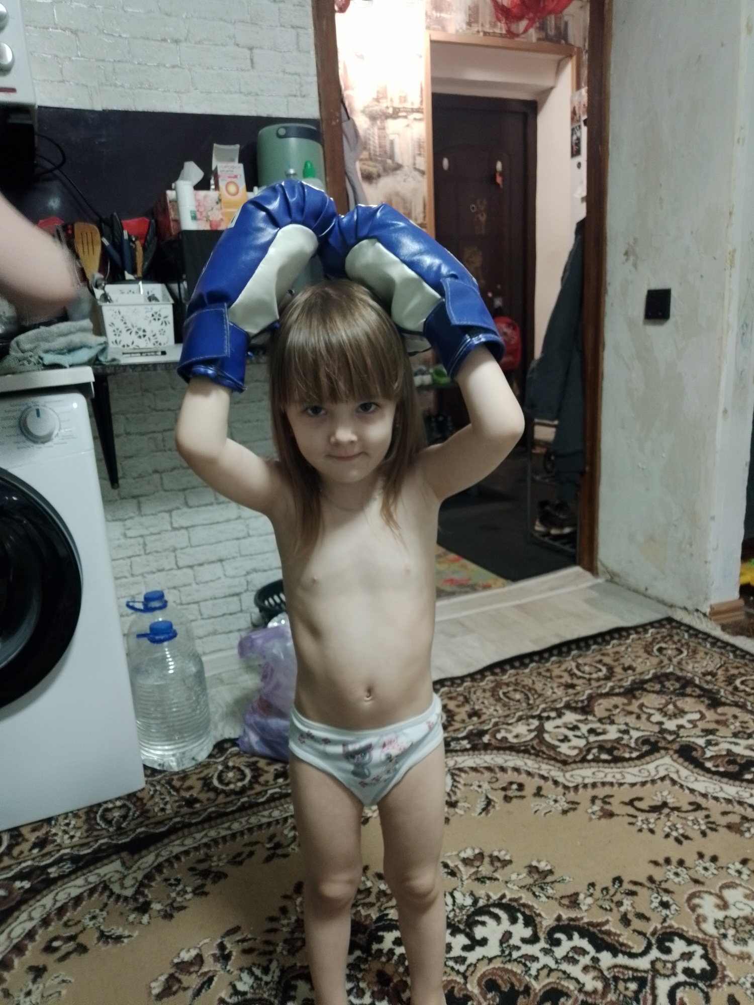 Family moments documented at Izhevsk residence during afternoon