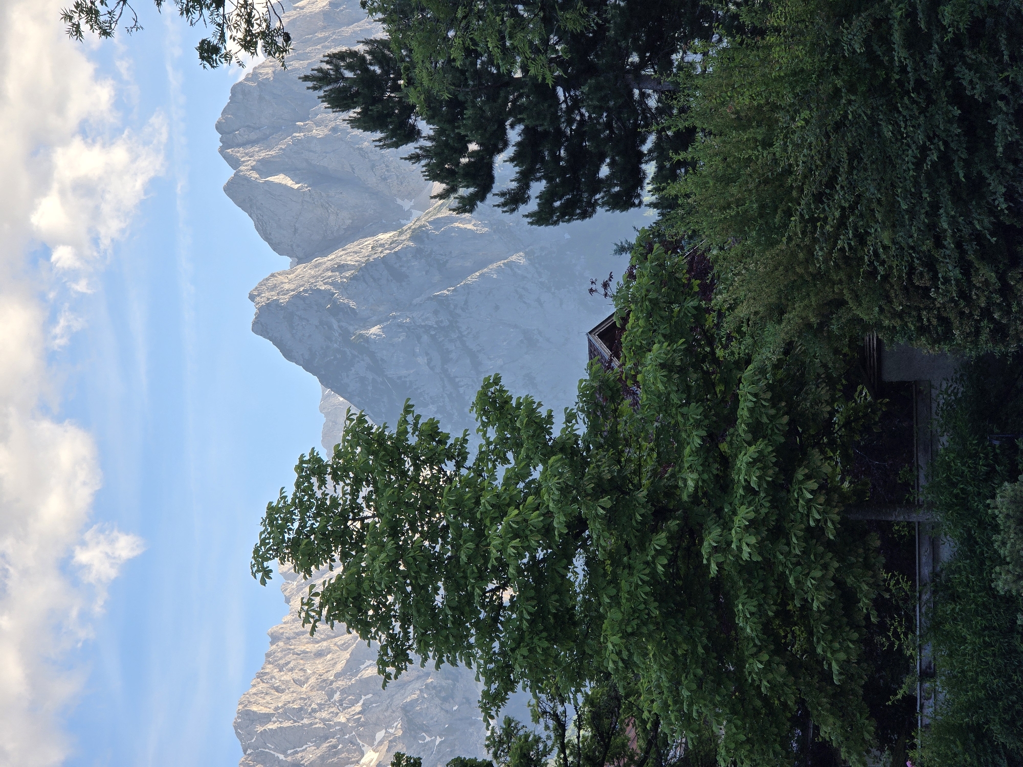 Garmisch-Partenkirchen streets and peaks on a clear June afternoon