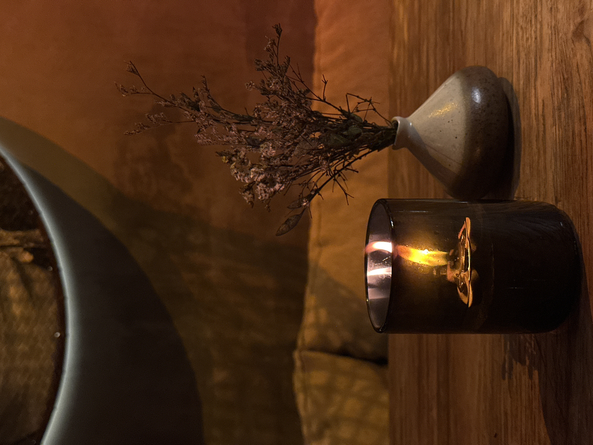 Religious statues displayed in Pererenan establishment