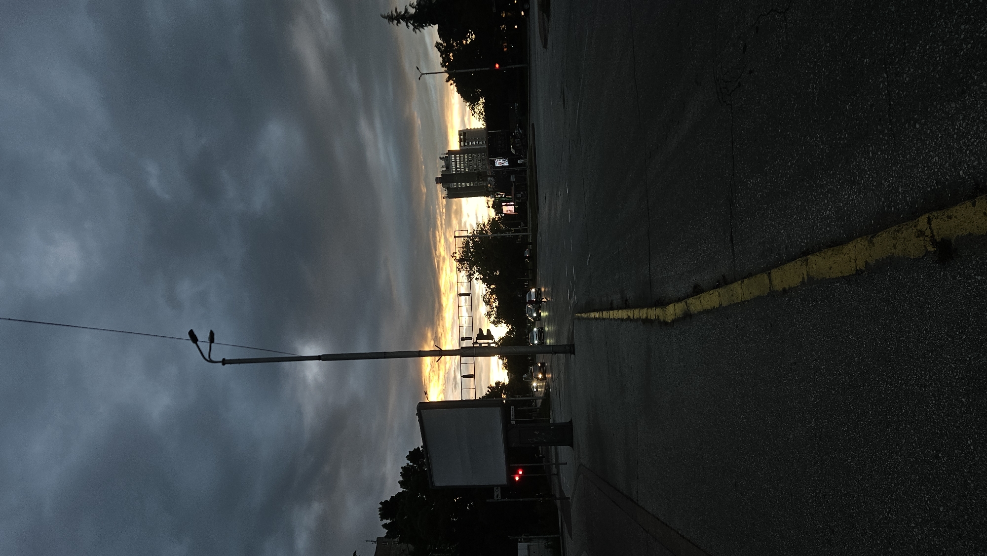 Dramatic storm clouds and golden light observed over Plovdiv
