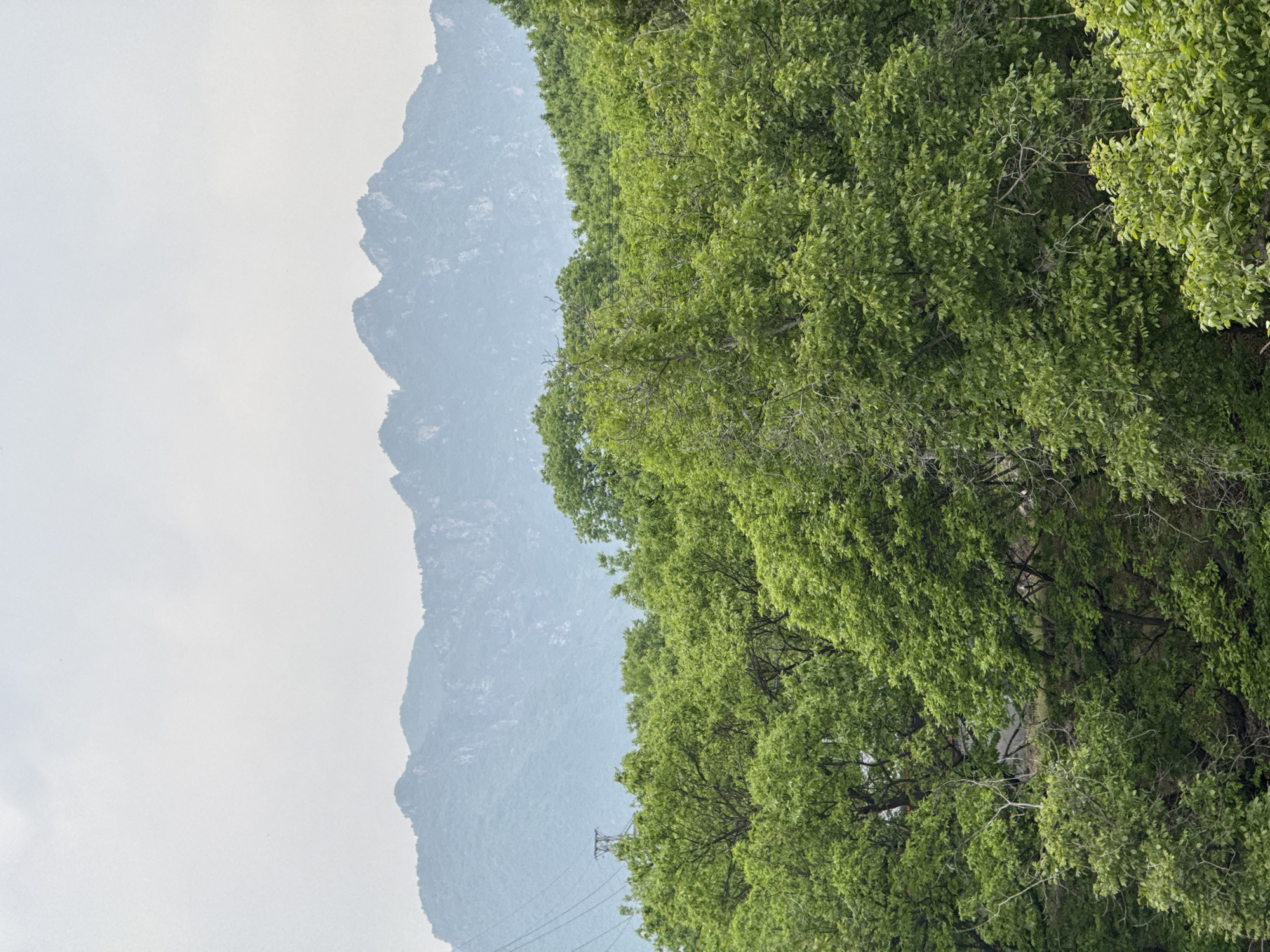 Misty mountain landscape captured in Huairou District, China