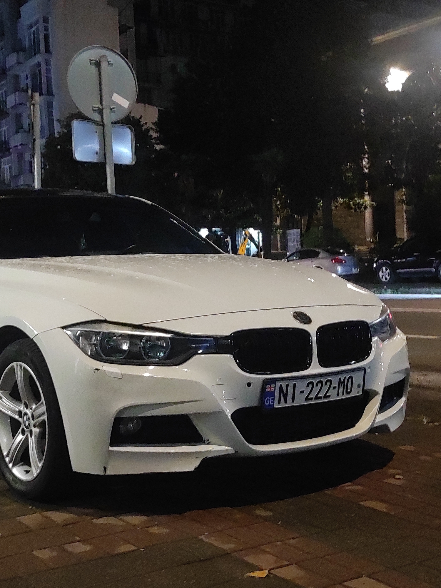 Late-night street life on Chavchavadze Street, Batumi