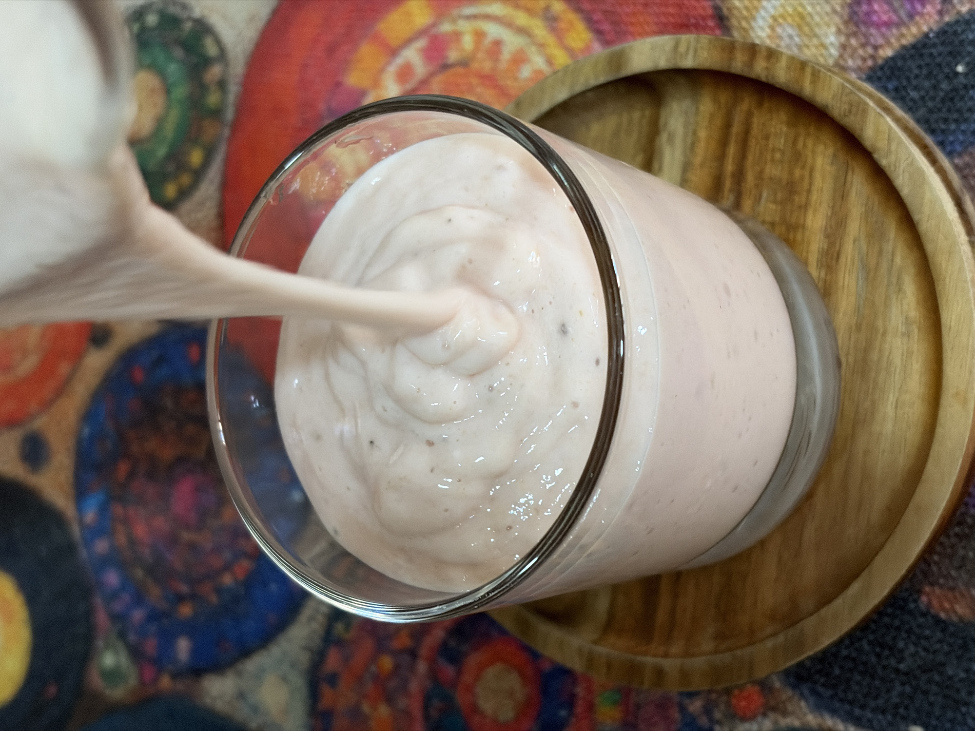 Pink smoothie preparation observed across Lagos area locations