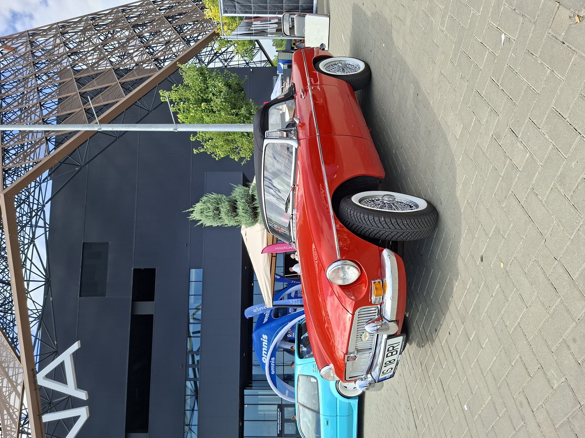 Classic and modern cars on show outside Chișinău Arena