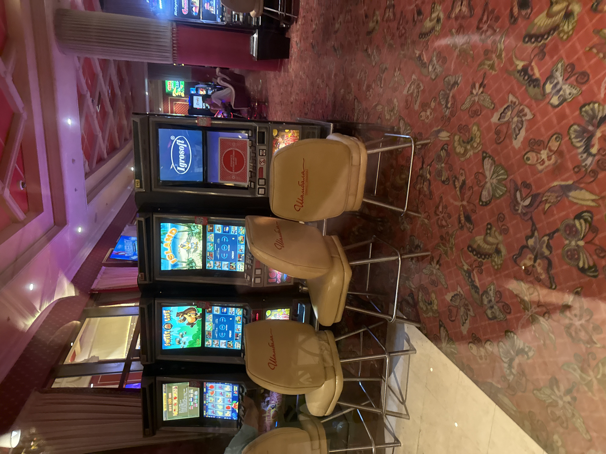 Casino interior, social media content captured in Shkotovo