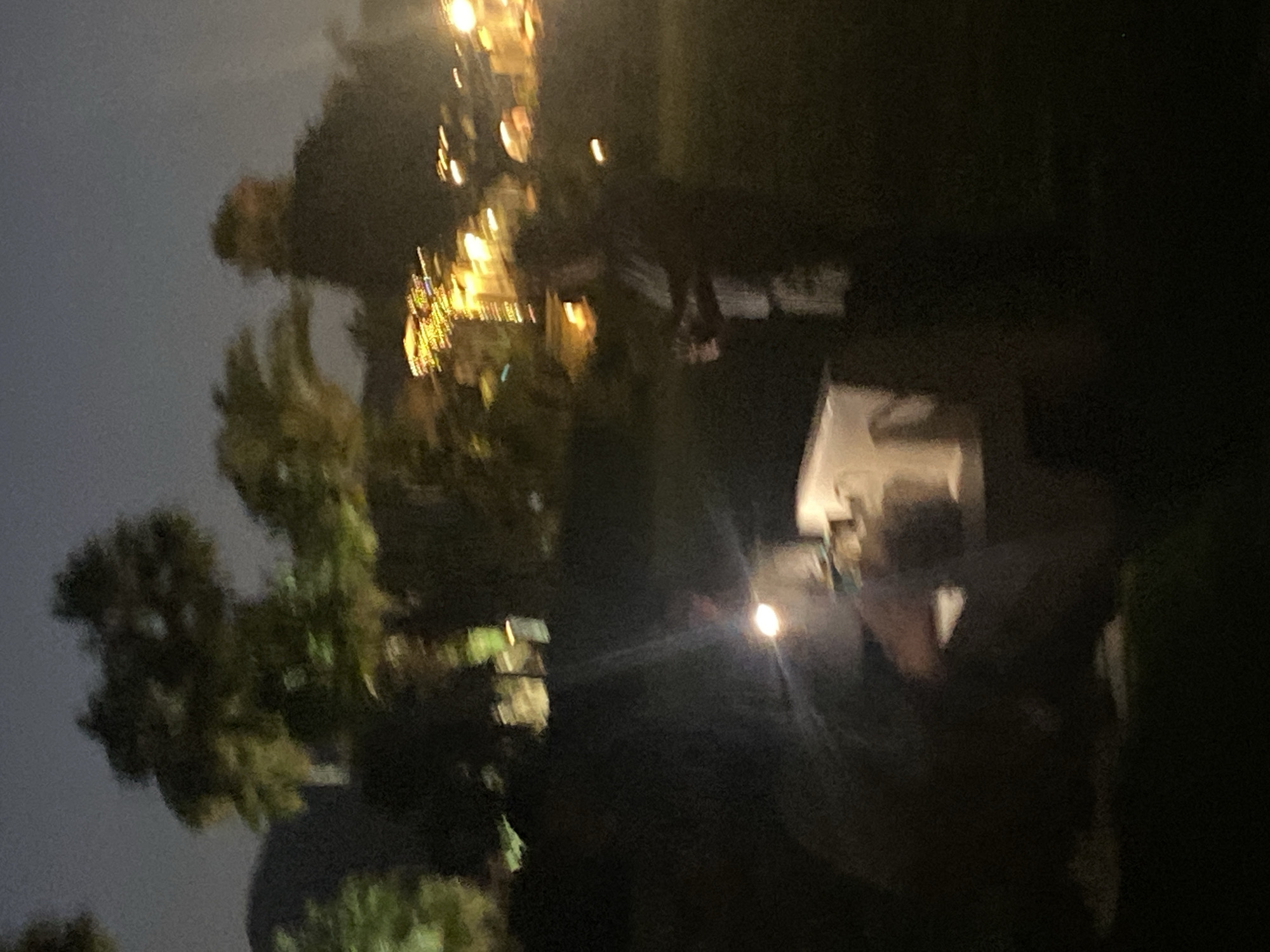 Evening stroll along Estepona's lit-up coastal promenade
