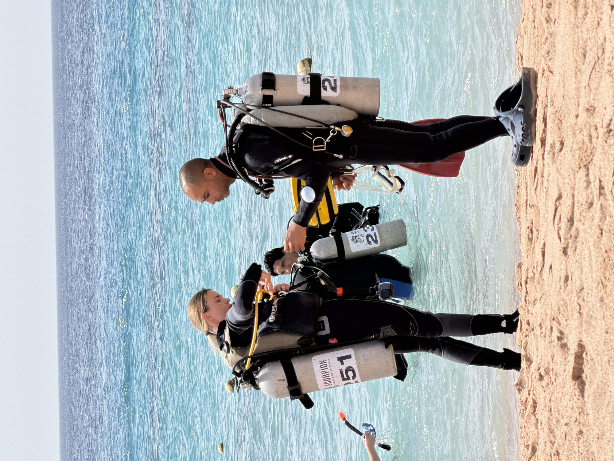 Divers prepare for Red Sea excursion in Sharm El Sheikh