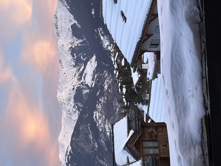Woman documents Alpine sunrise routine in Courchevel ski resort