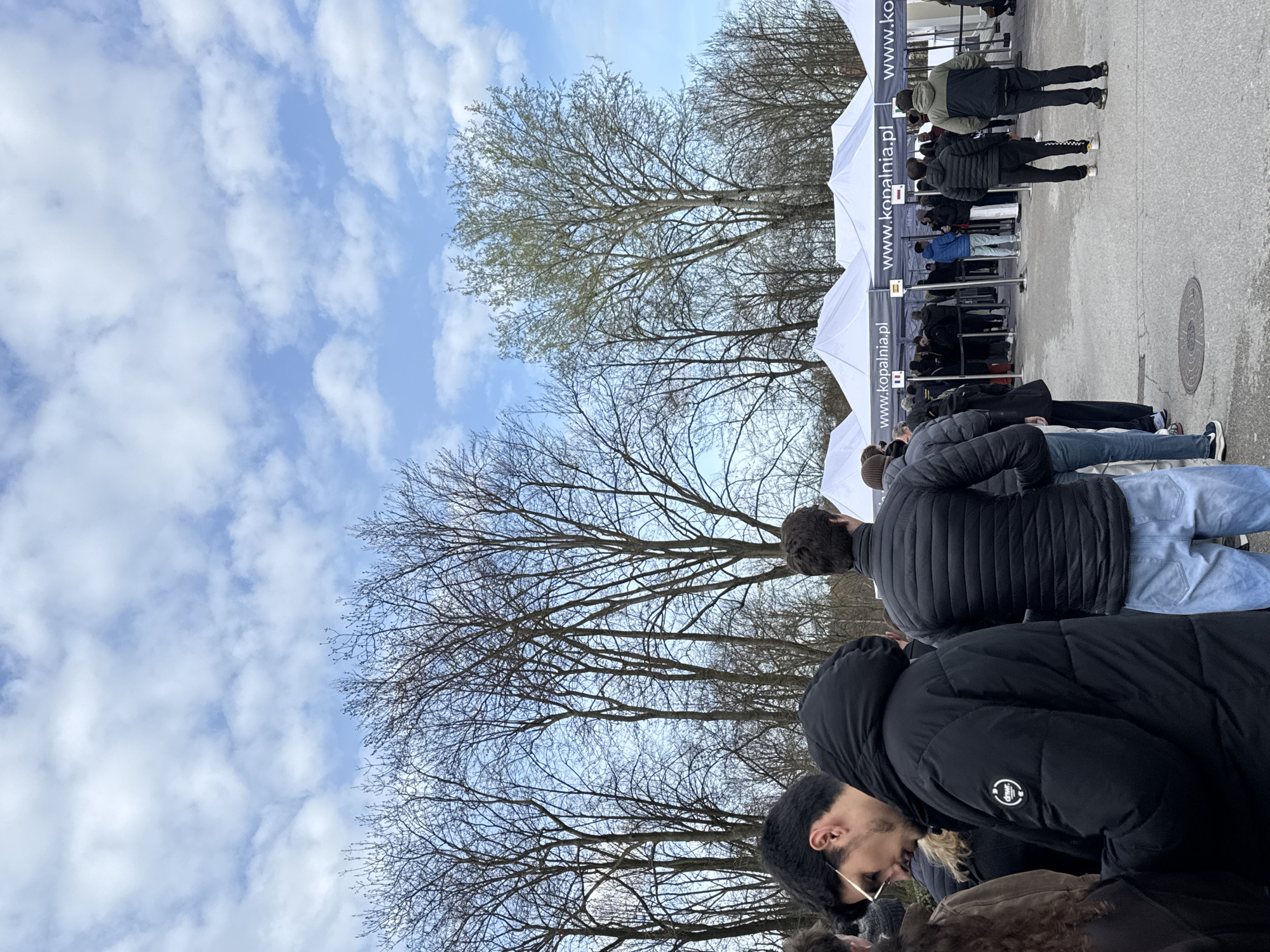 Morning queue forms at Wieliczka salt mine tourist site