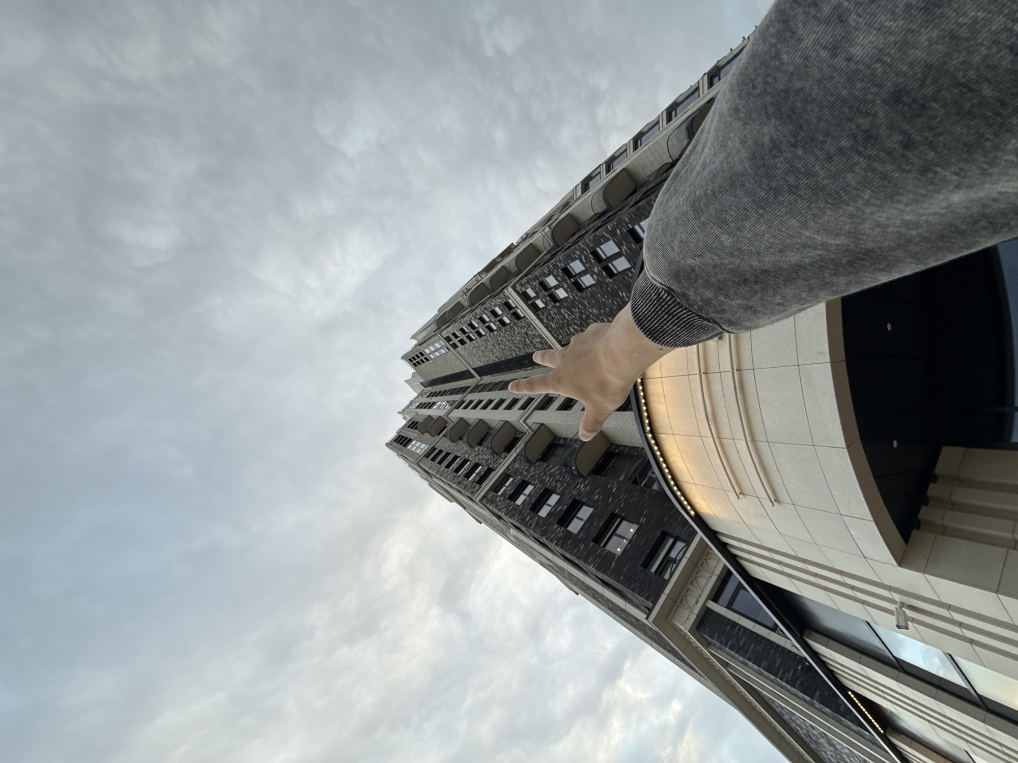 Parrot encounter and street-level moments near a Khimki high-rise