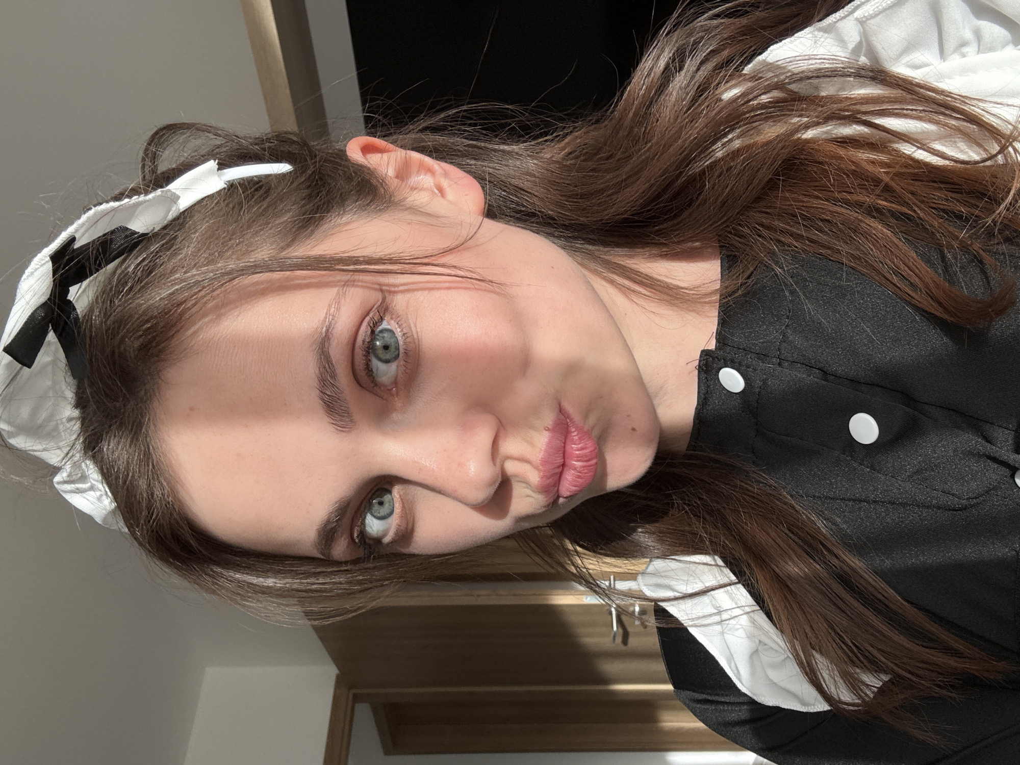 Woman in distinctive headband photographed in Balatonlelle, Hungary