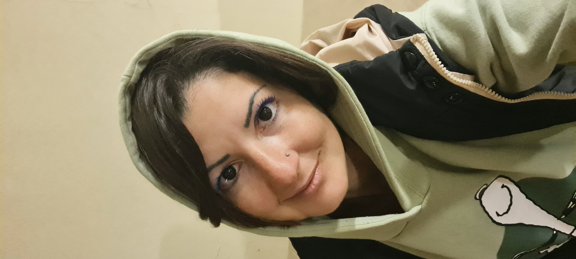 Woman photographed in casual portraits in Nahariyya, Israel