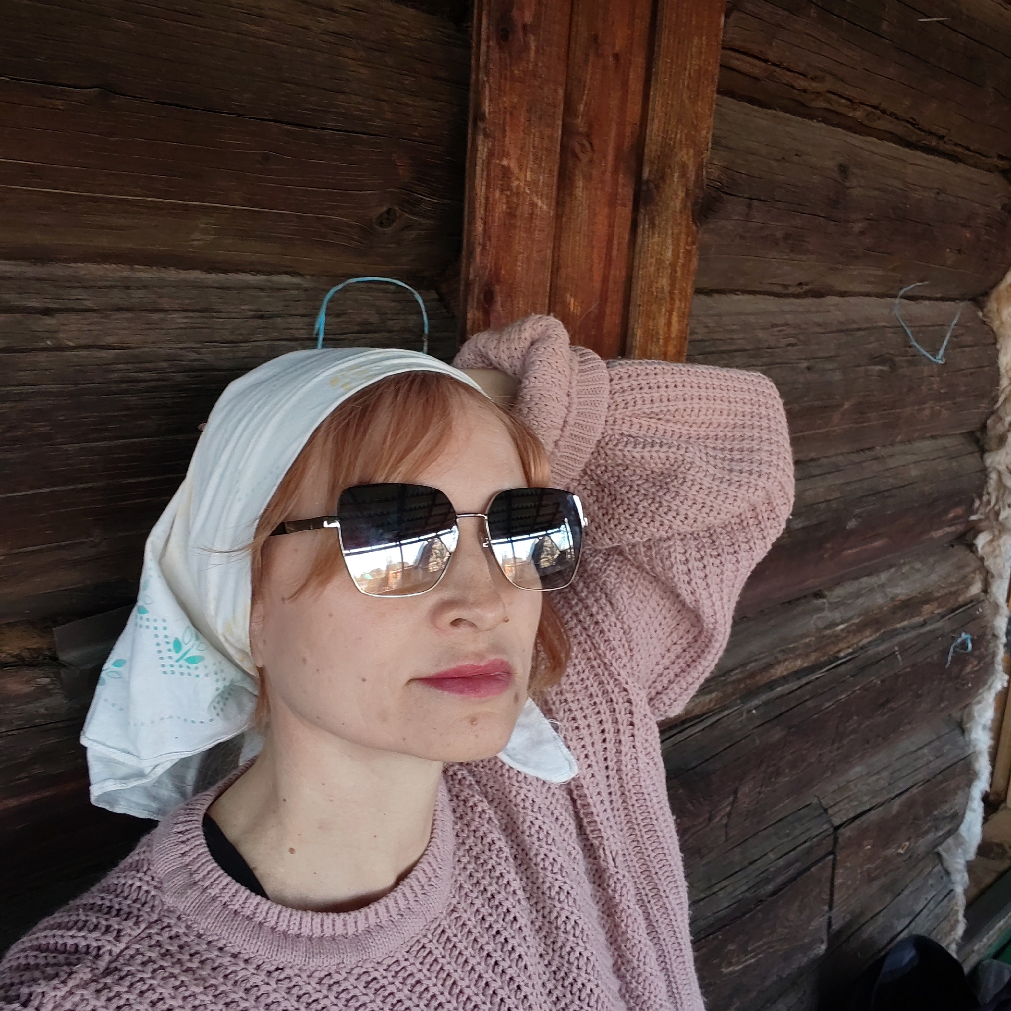 Woman cycles through Chaikovsky, visits riverside docks