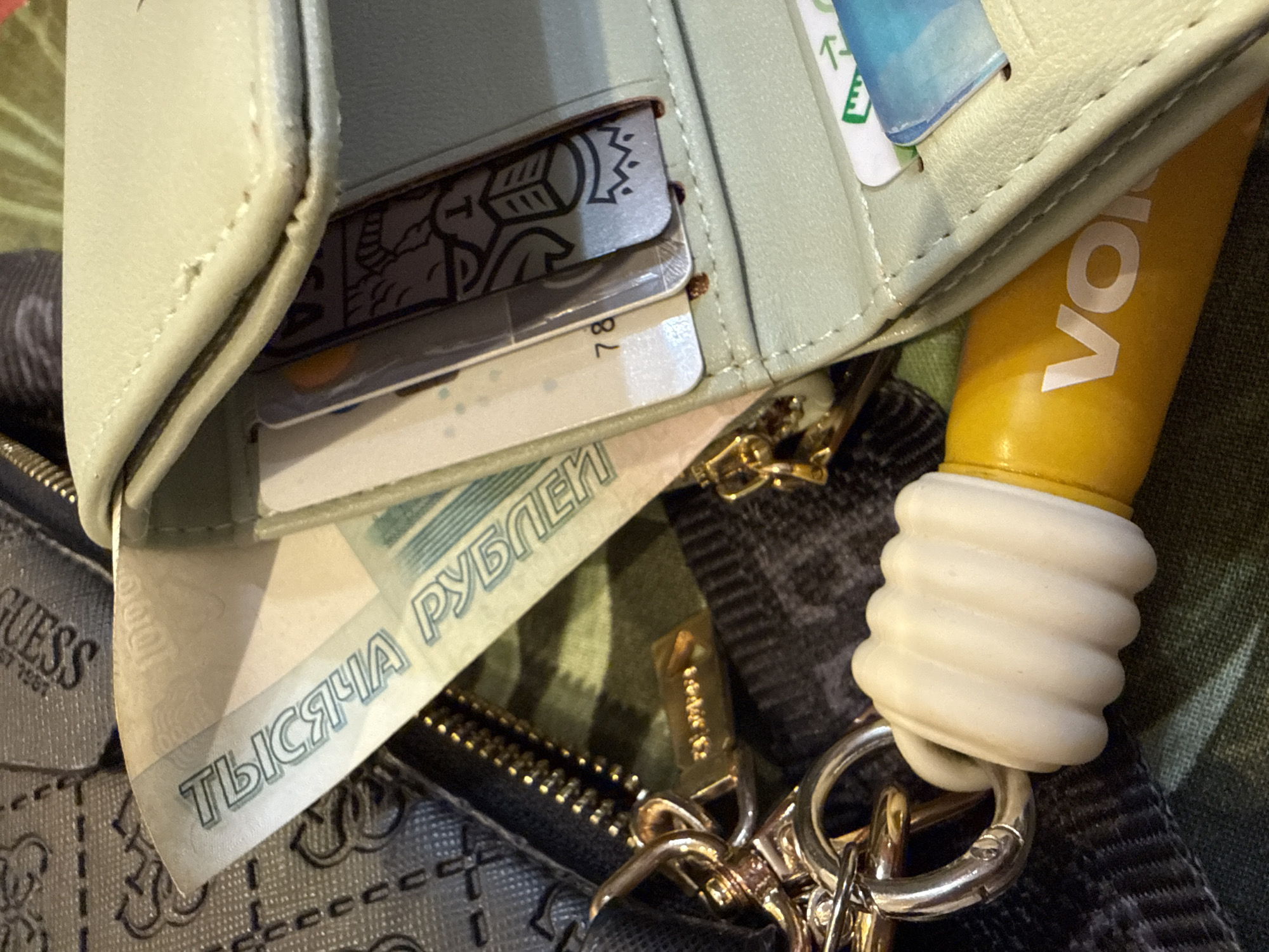Personal moments documented in Dmitrov: wallet, beauty treatment