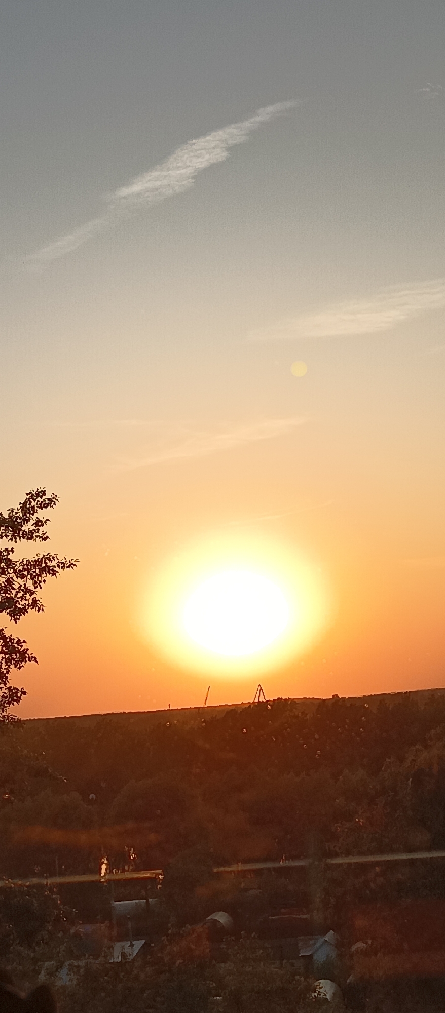 Sunset landscapes and heart shadows captured in brief moment