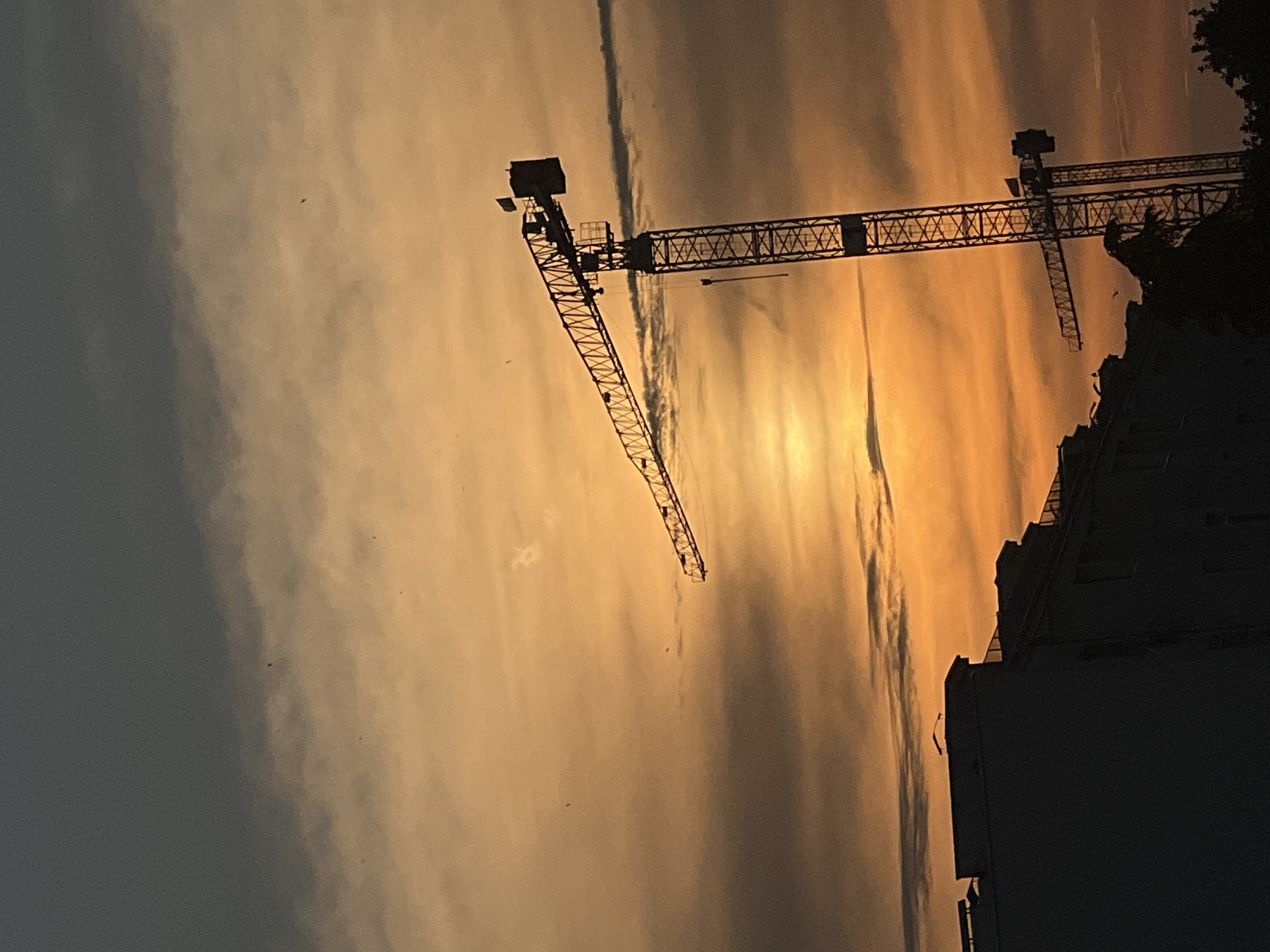 Resident documents golden hour sunset across Burgas, Bulgaria cityscape