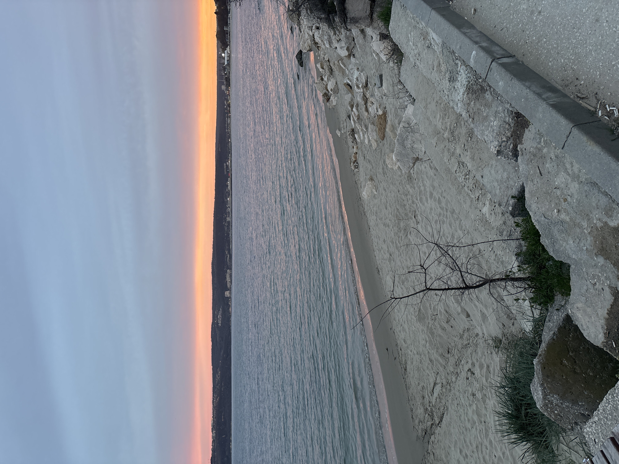 Coastal sunset captured in Varna, Bulgaria