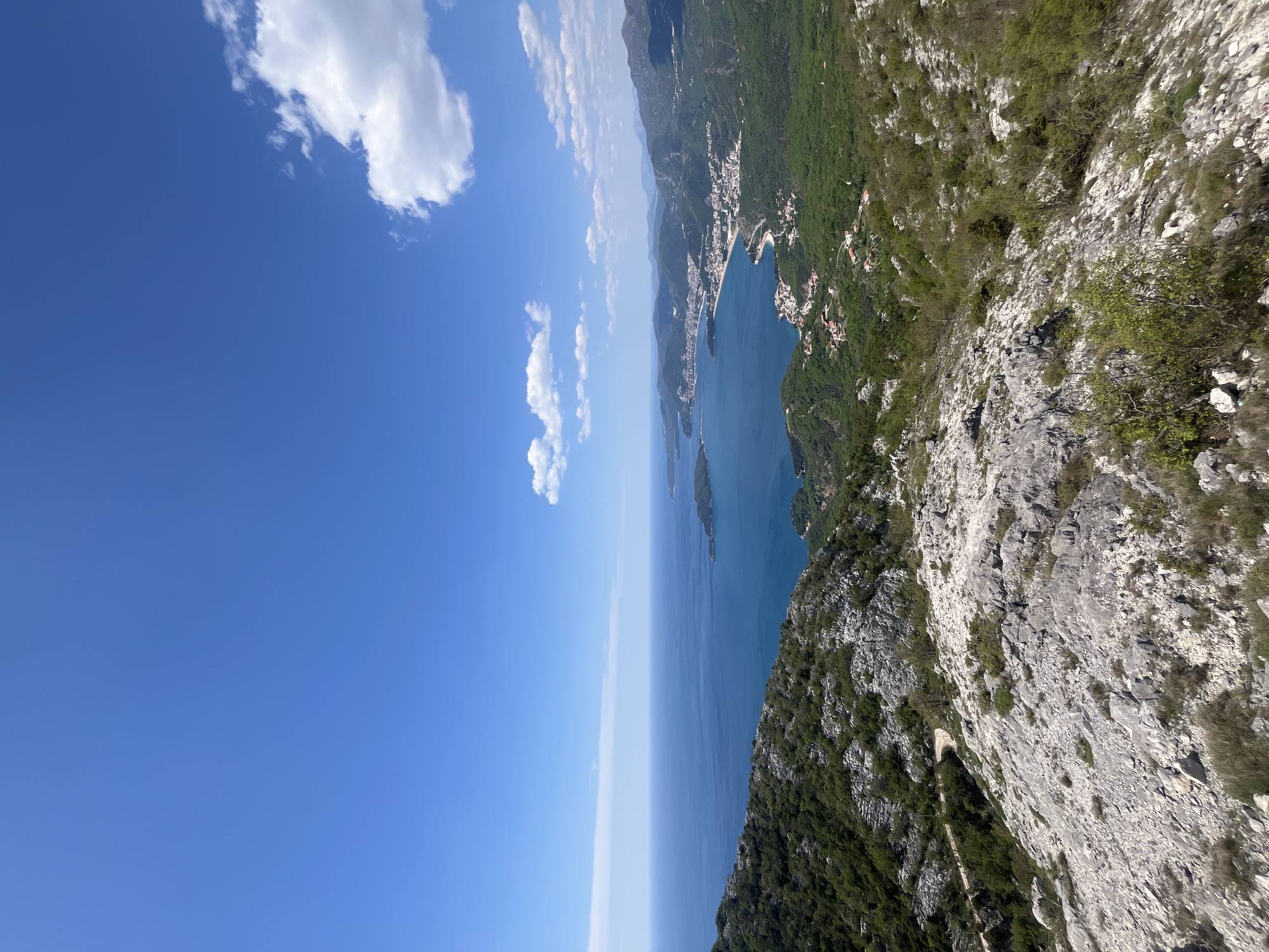 Clear morning skies observed over Vrijesno, Montenegro coastline
