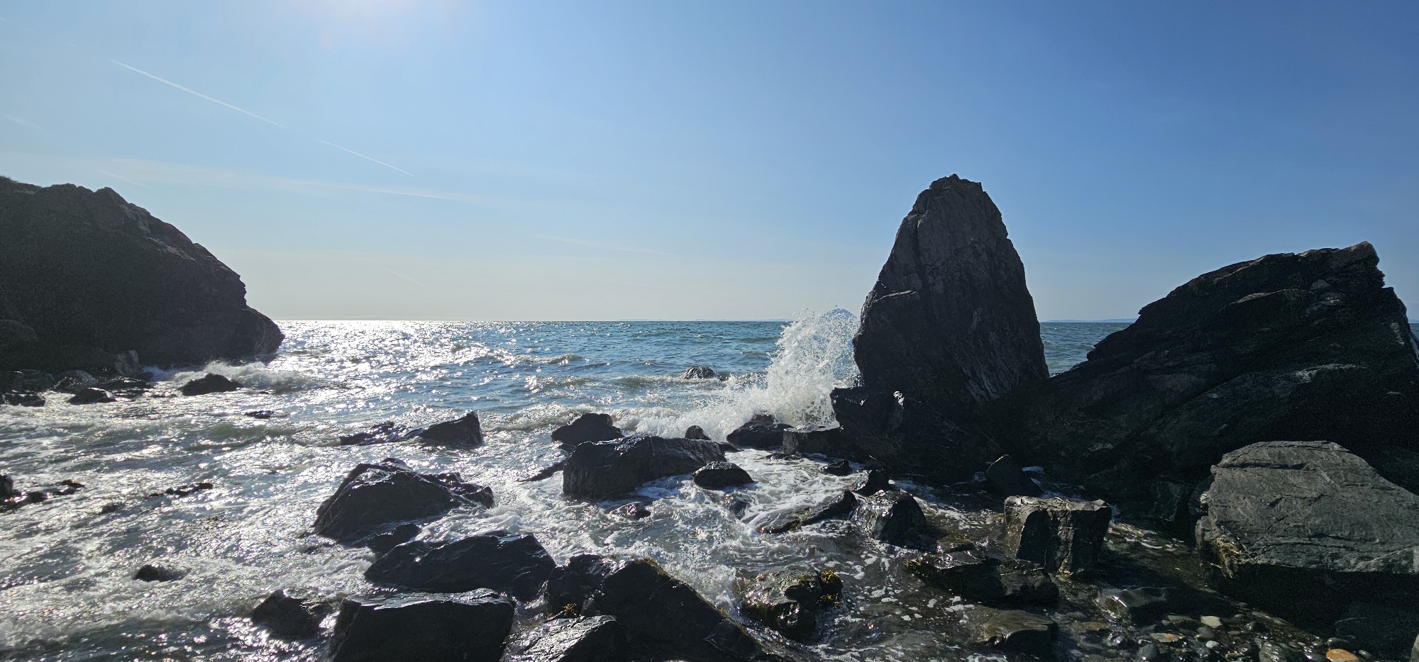 Beachside camping on Lendalfoot's rocky Ayrshire shore