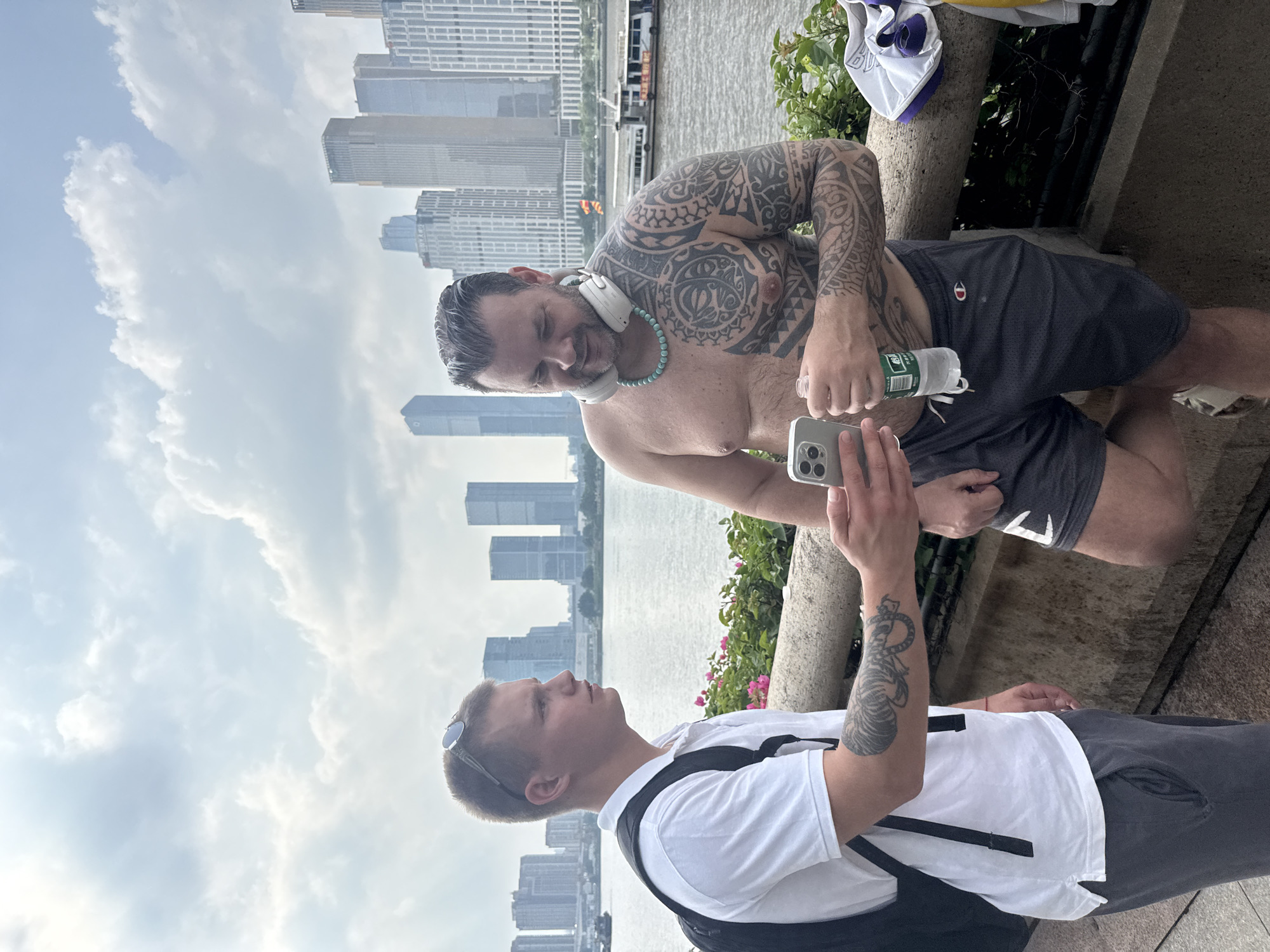Morning stroll along Haizhu's riverside promenade, Guangzhou