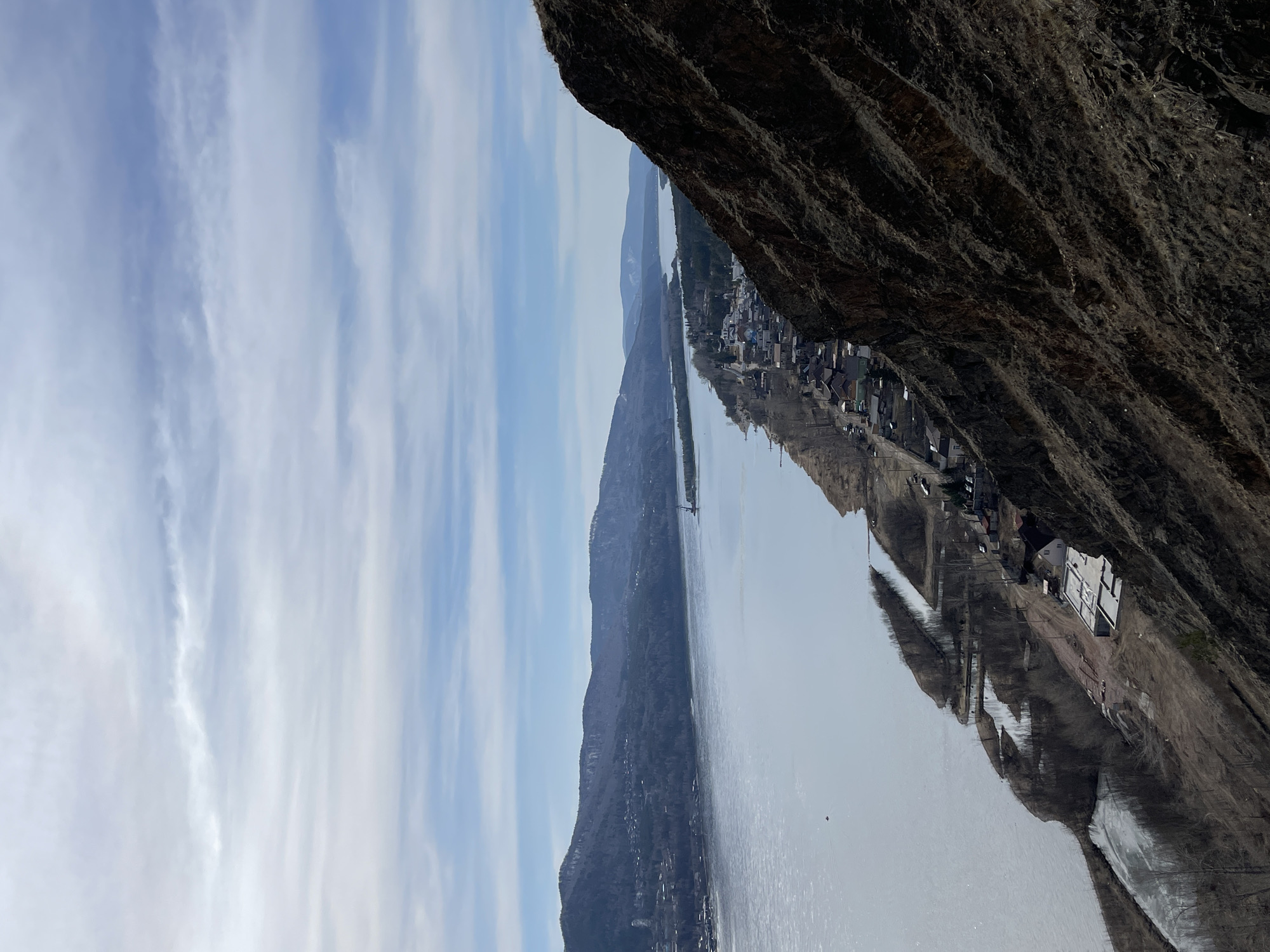 Witness photographs Yenisey River view from cliff in Krasnoyarsk