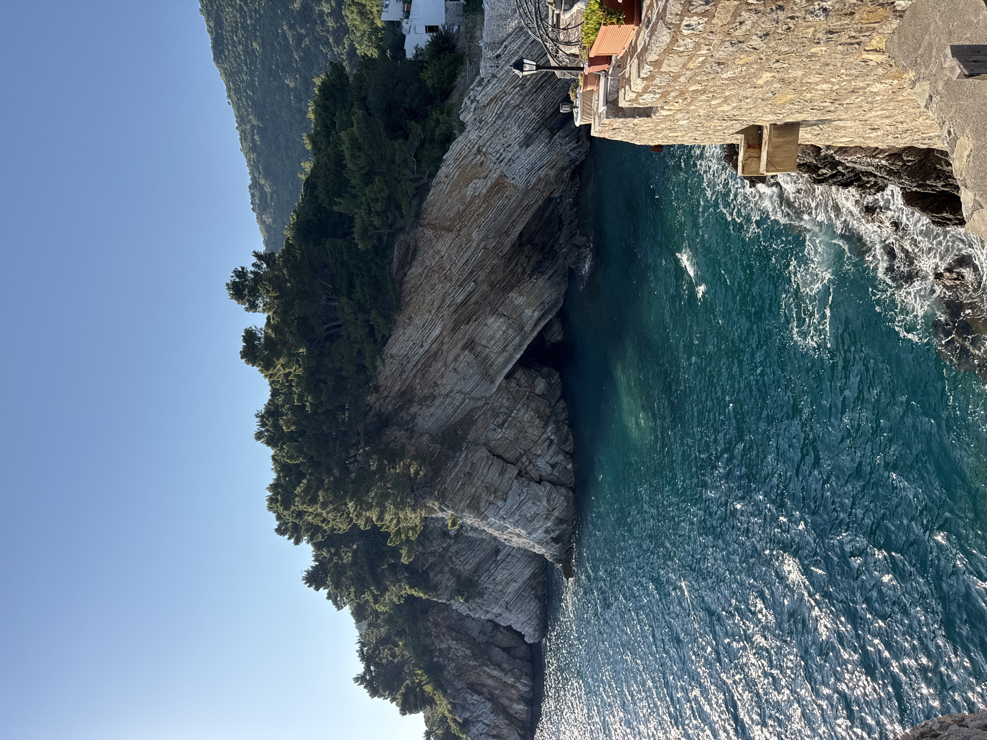 Coastal scenes and cafe views documented in Petrovac, Montenegro