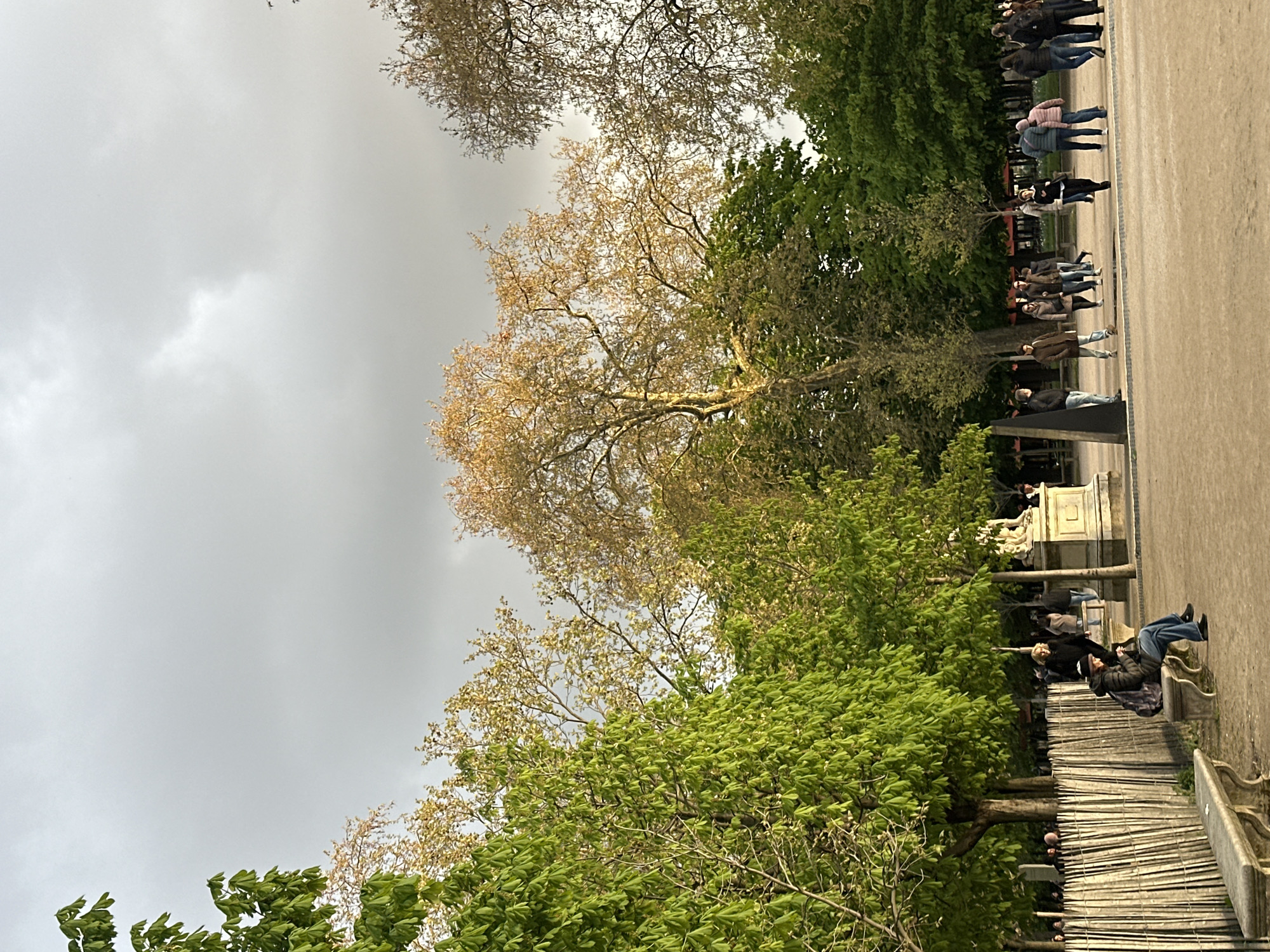 Spring afternoon stroll through Tuileries Garden in Paris