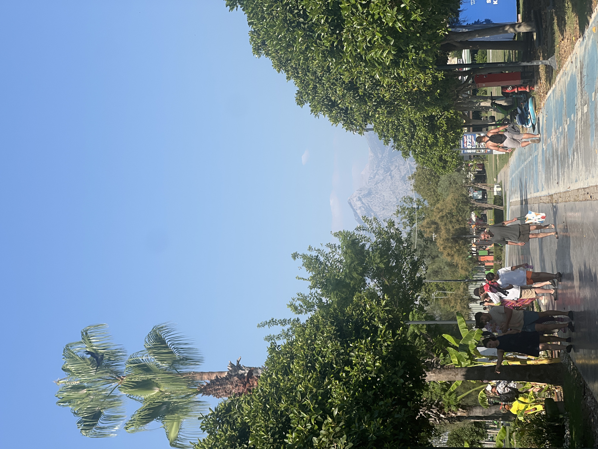 Sunny morning along Antalya's beachside promenade and coastal road