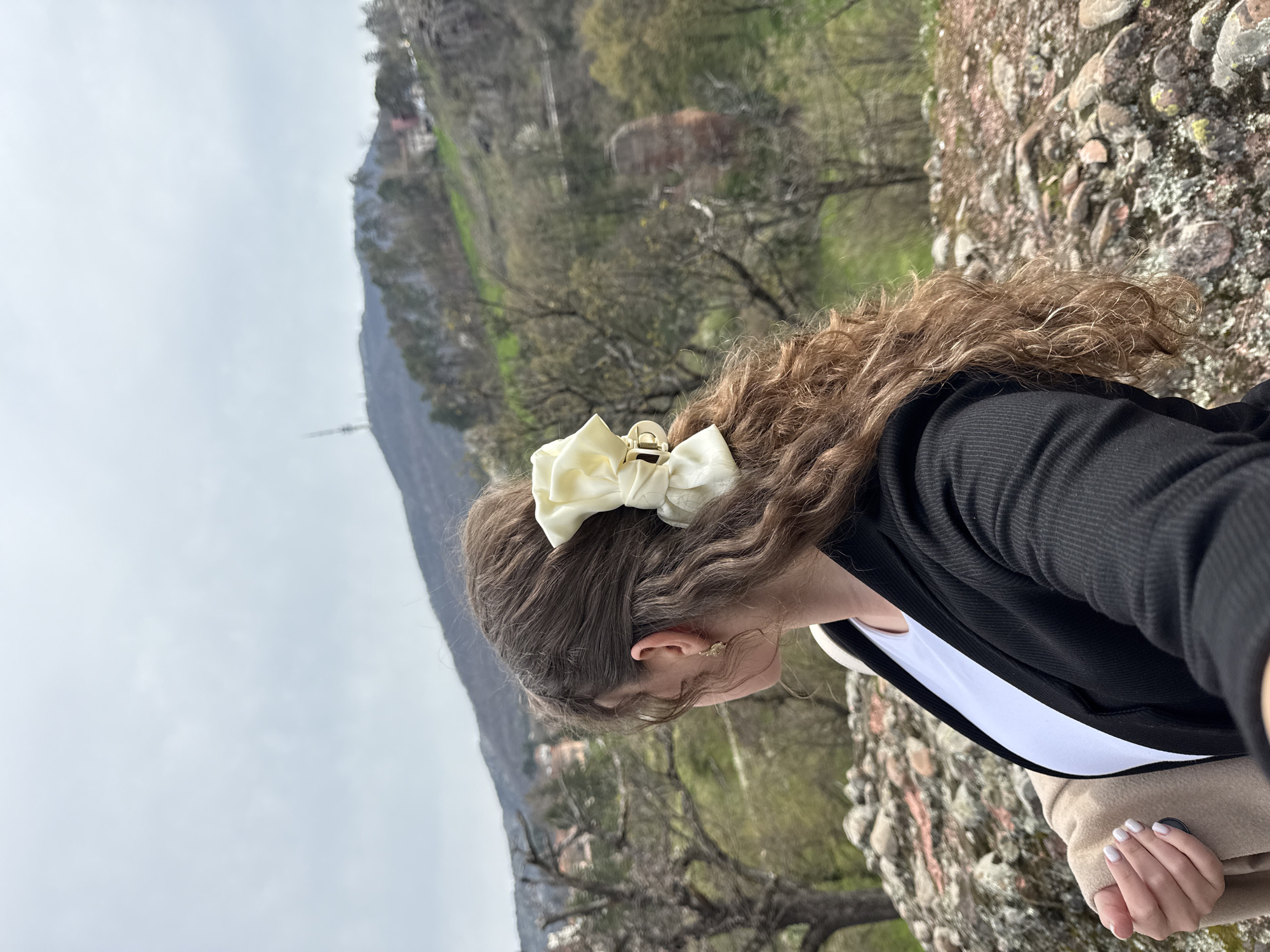 Tourist visits Bulgaria's Belogradchik Rocks natural formation