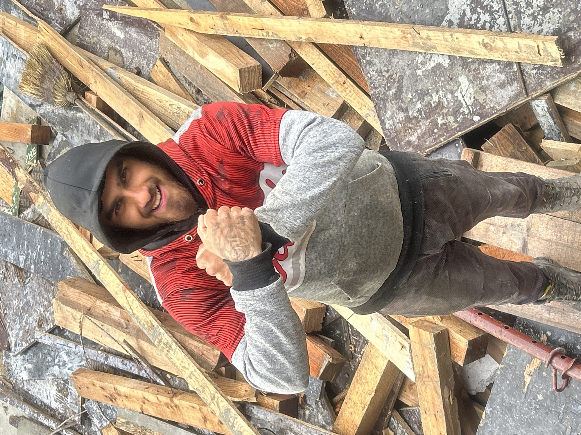 Early morning construction work documented in Tsarevo, Bulgaria