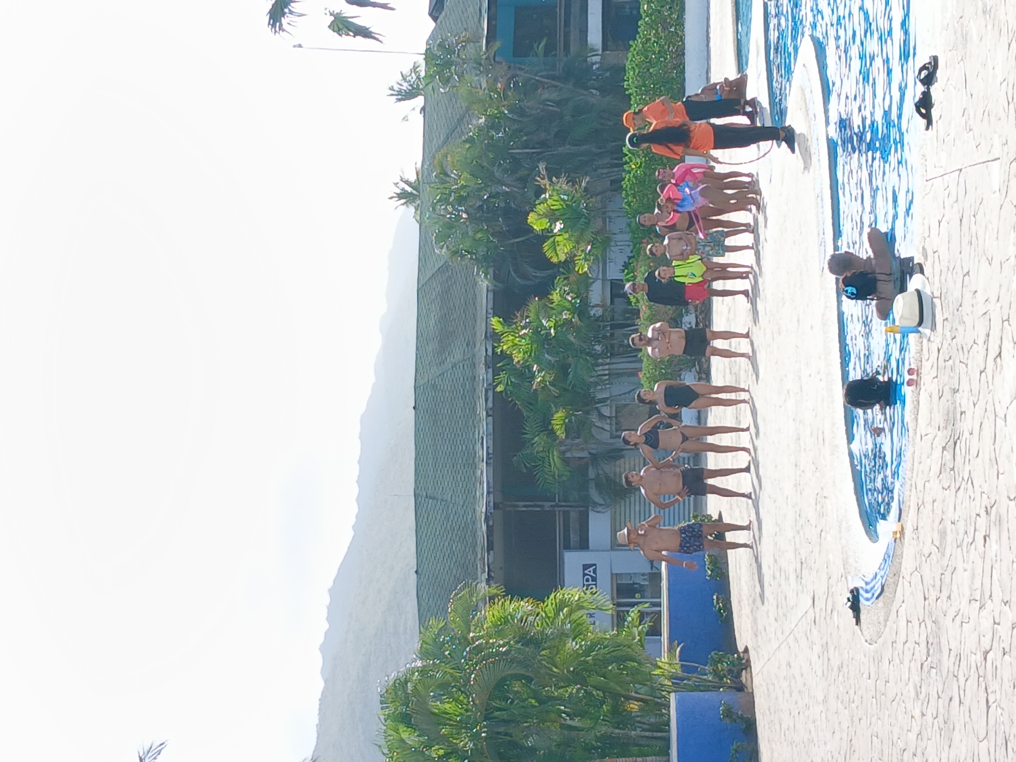 Resort Pool Gathering Draws Groups in Playa El Agua
