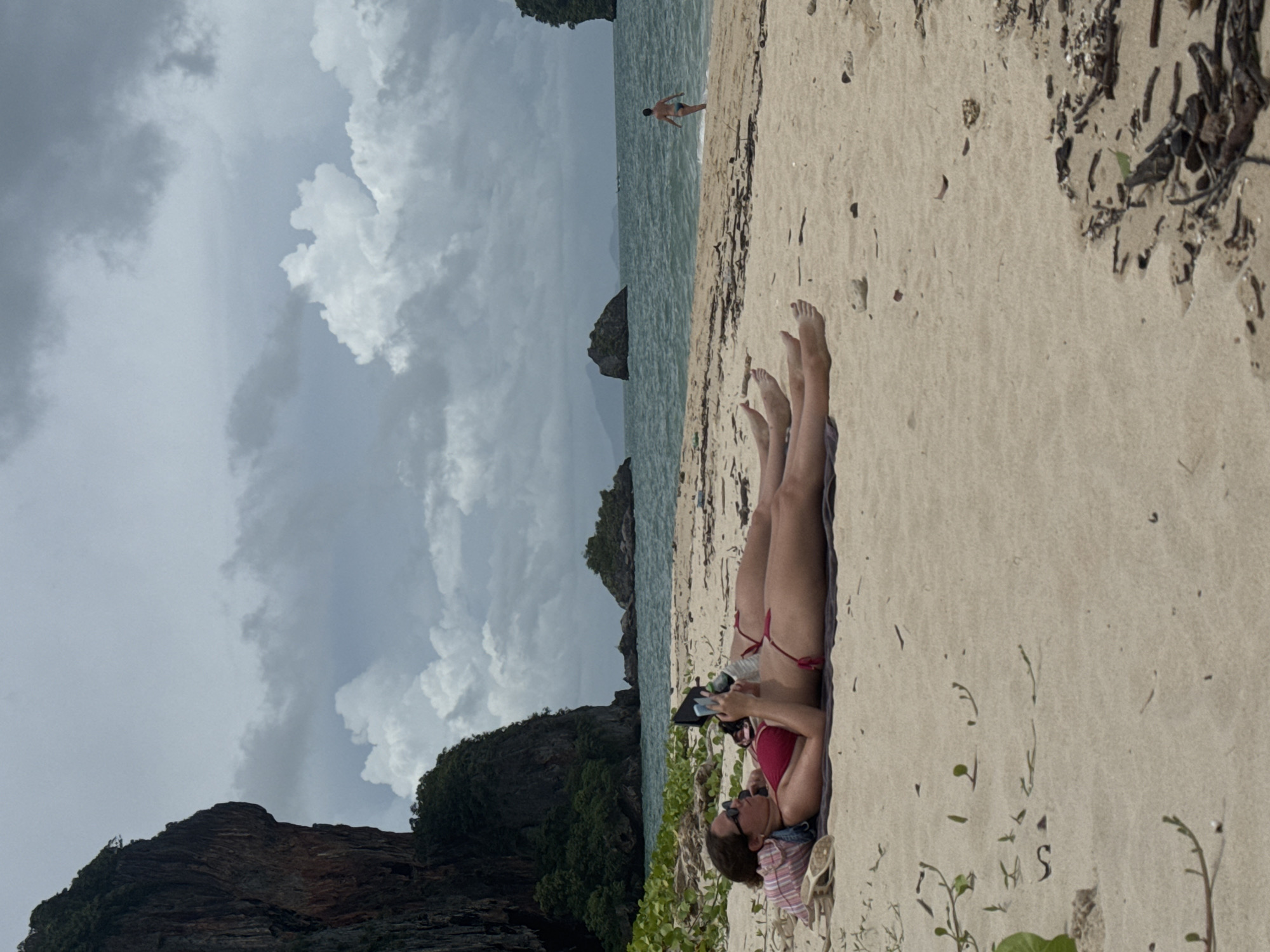 Lazy beach day in Ban Ao Nang, phones and sunshine.
