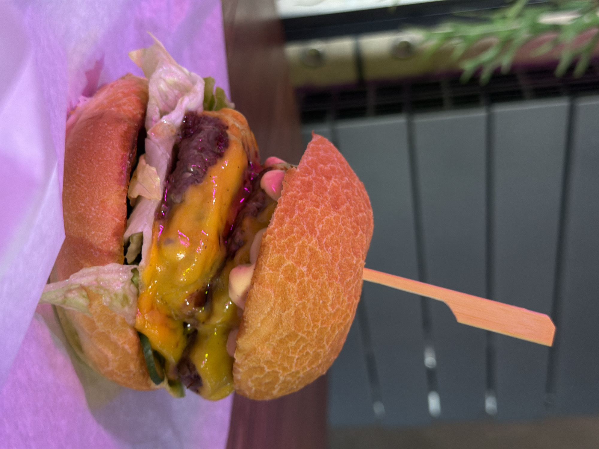 Casual burger restaurant visit captured in Krasnodar selfies