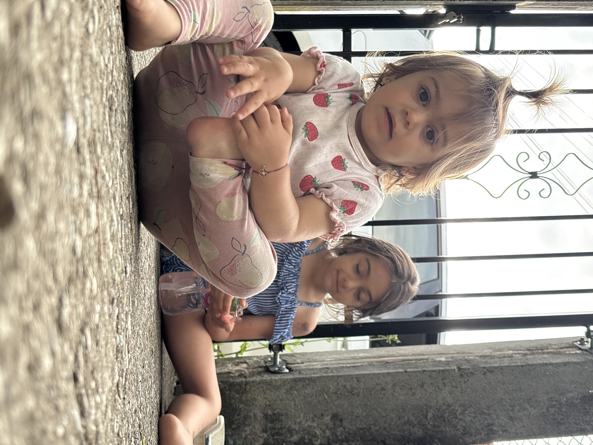 Kids playing outside on a summer afternoon in Oreshak