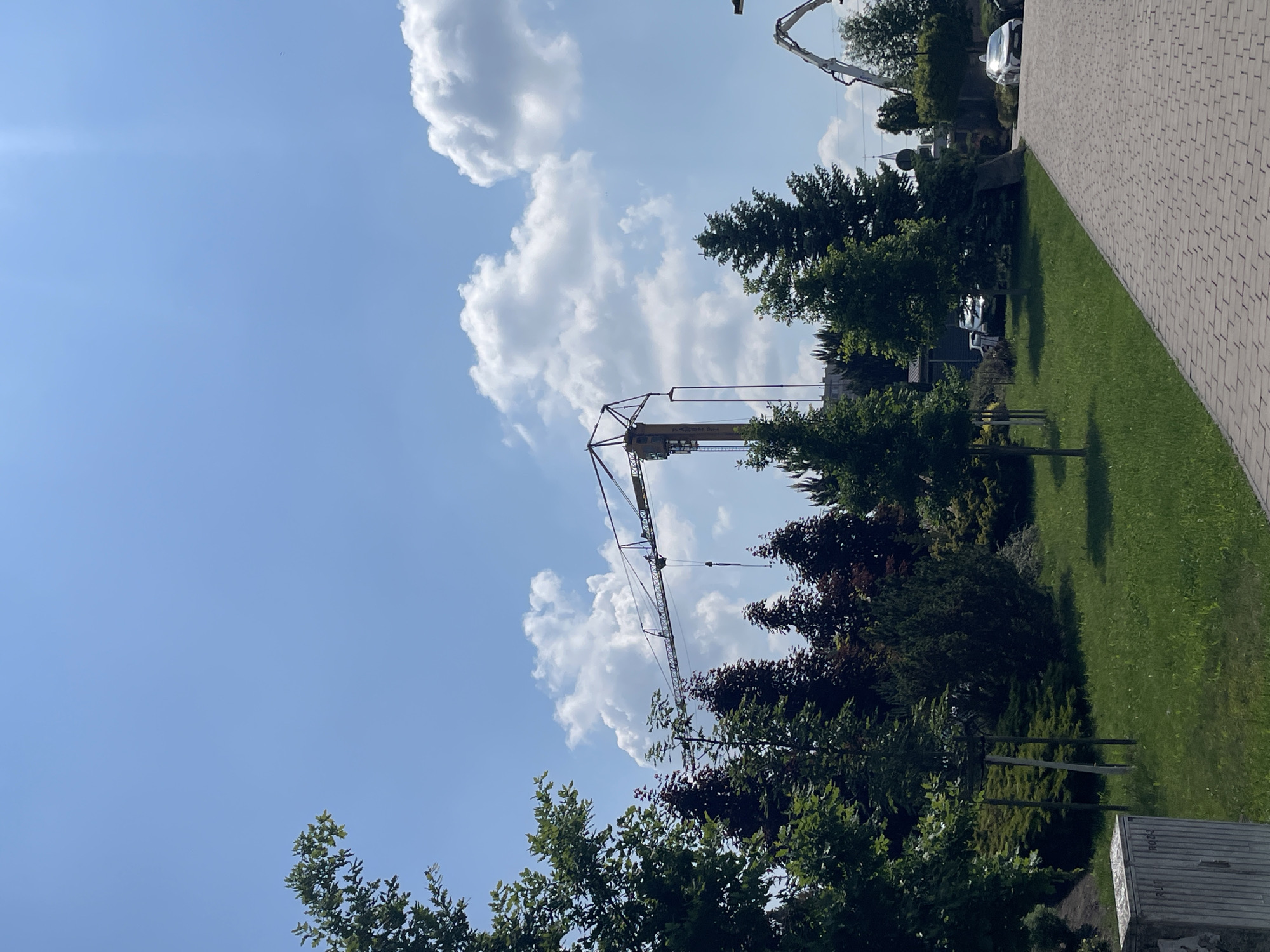 Morning sky watching session documents sunny conditions across urban landscape