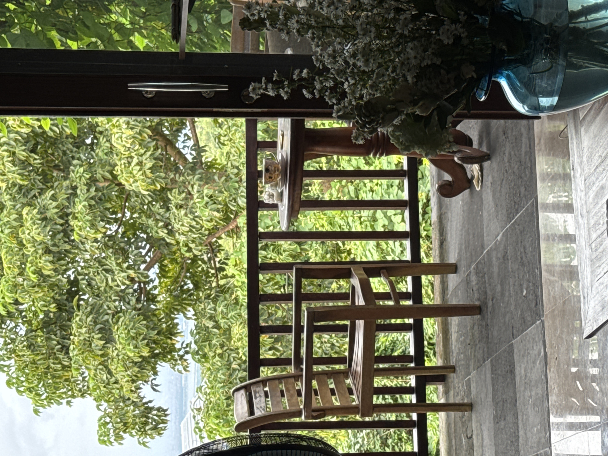 Interior view captures balcony furniture in Ungasan, Indonesia