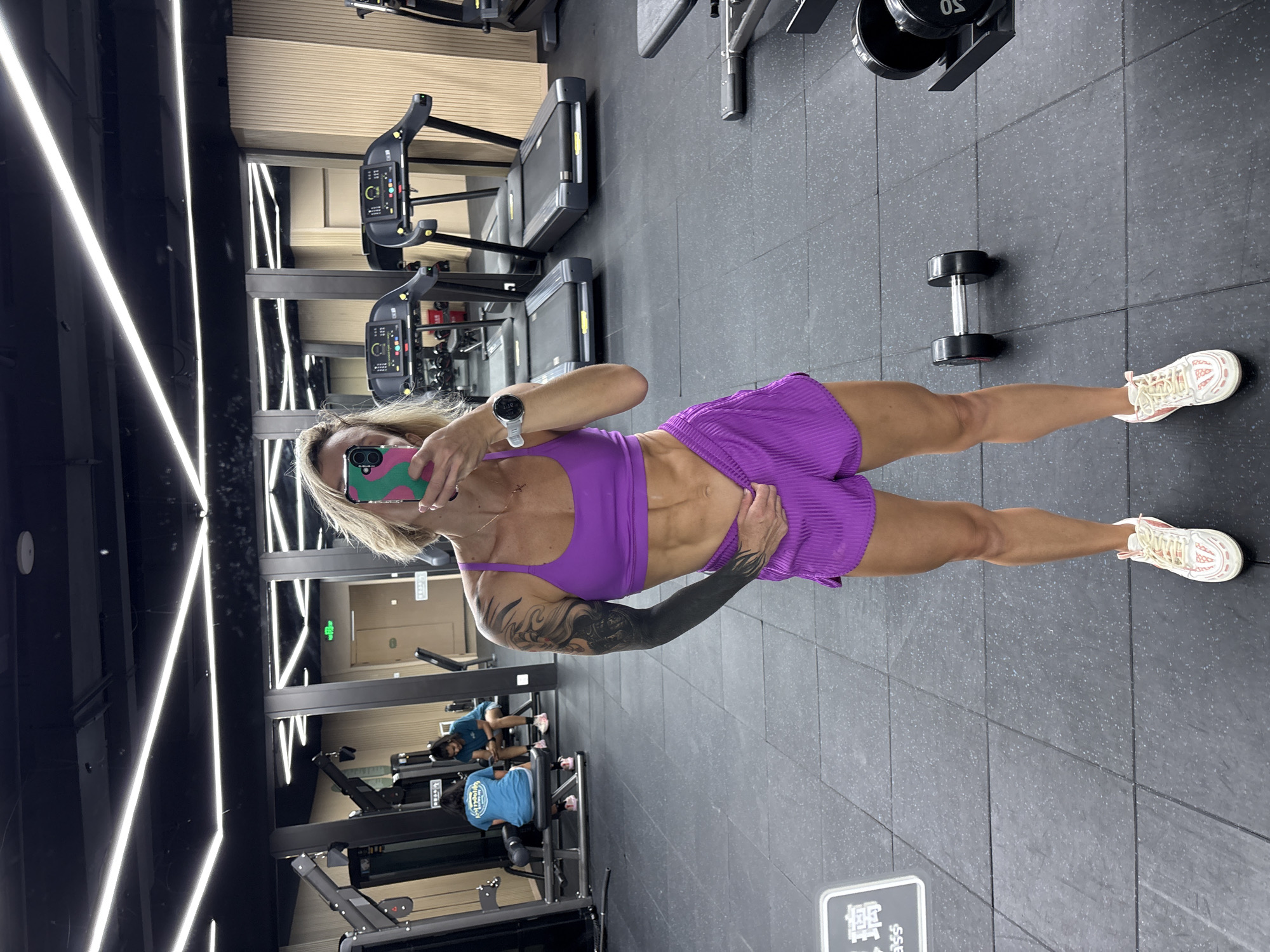 Gym session and parked Porsches in Minhang District, Shanghai