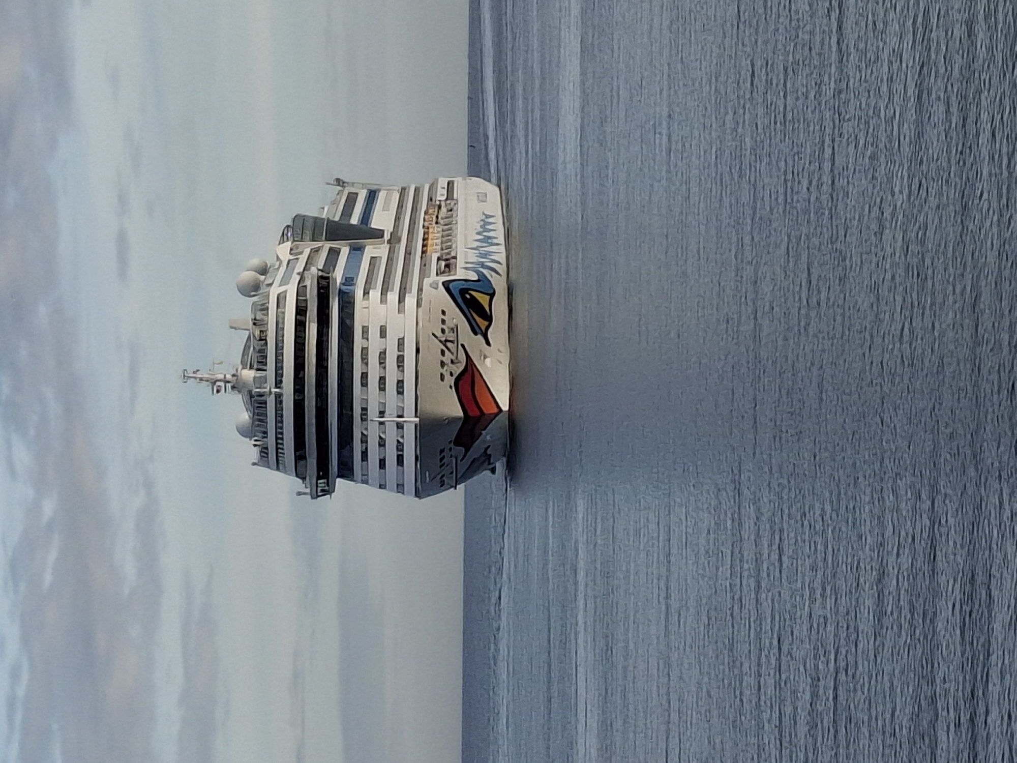 AIDA cruise ship spotted near Rostock, Germany