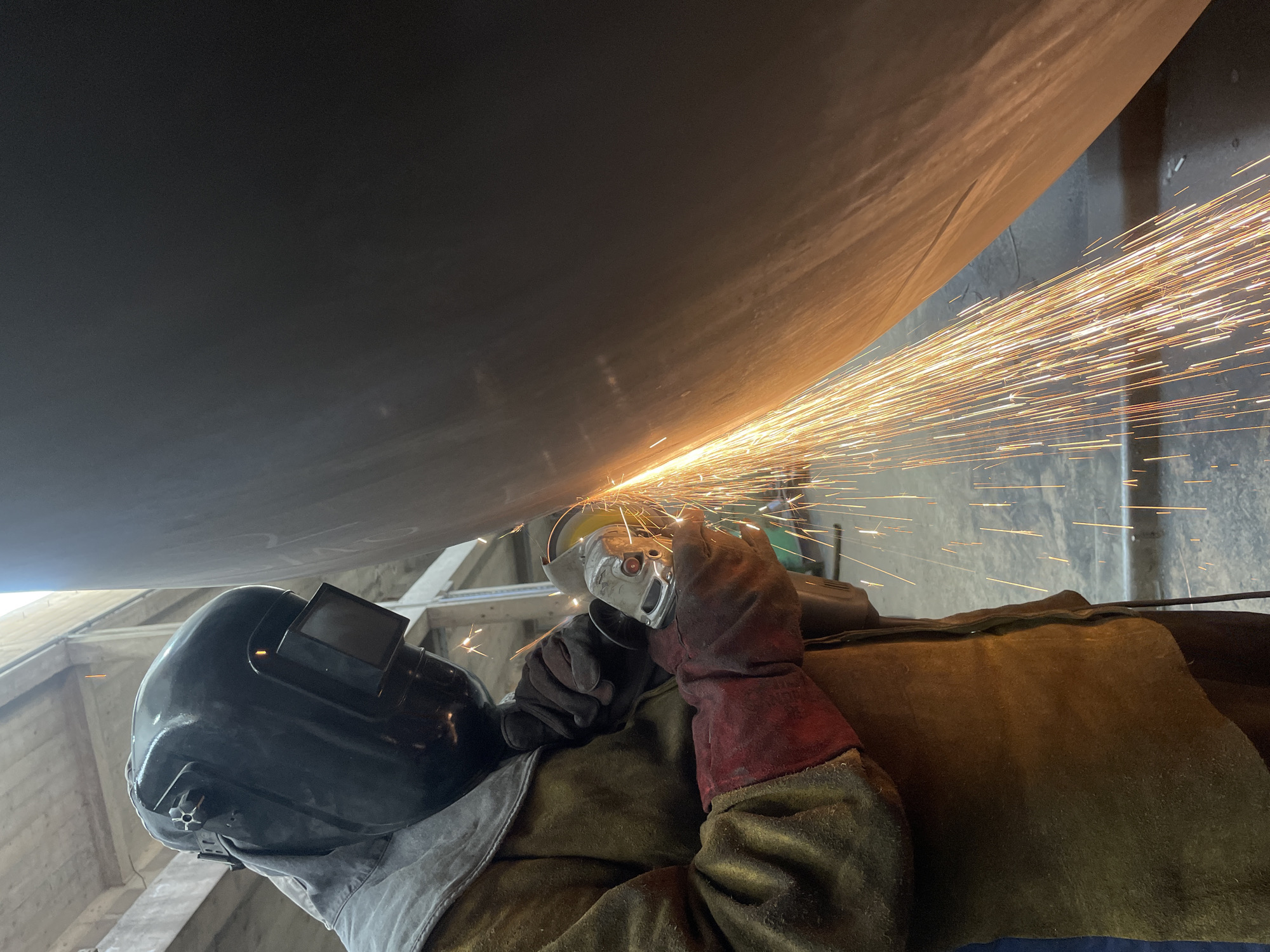 Industrial welding work observed at Montenegro facility