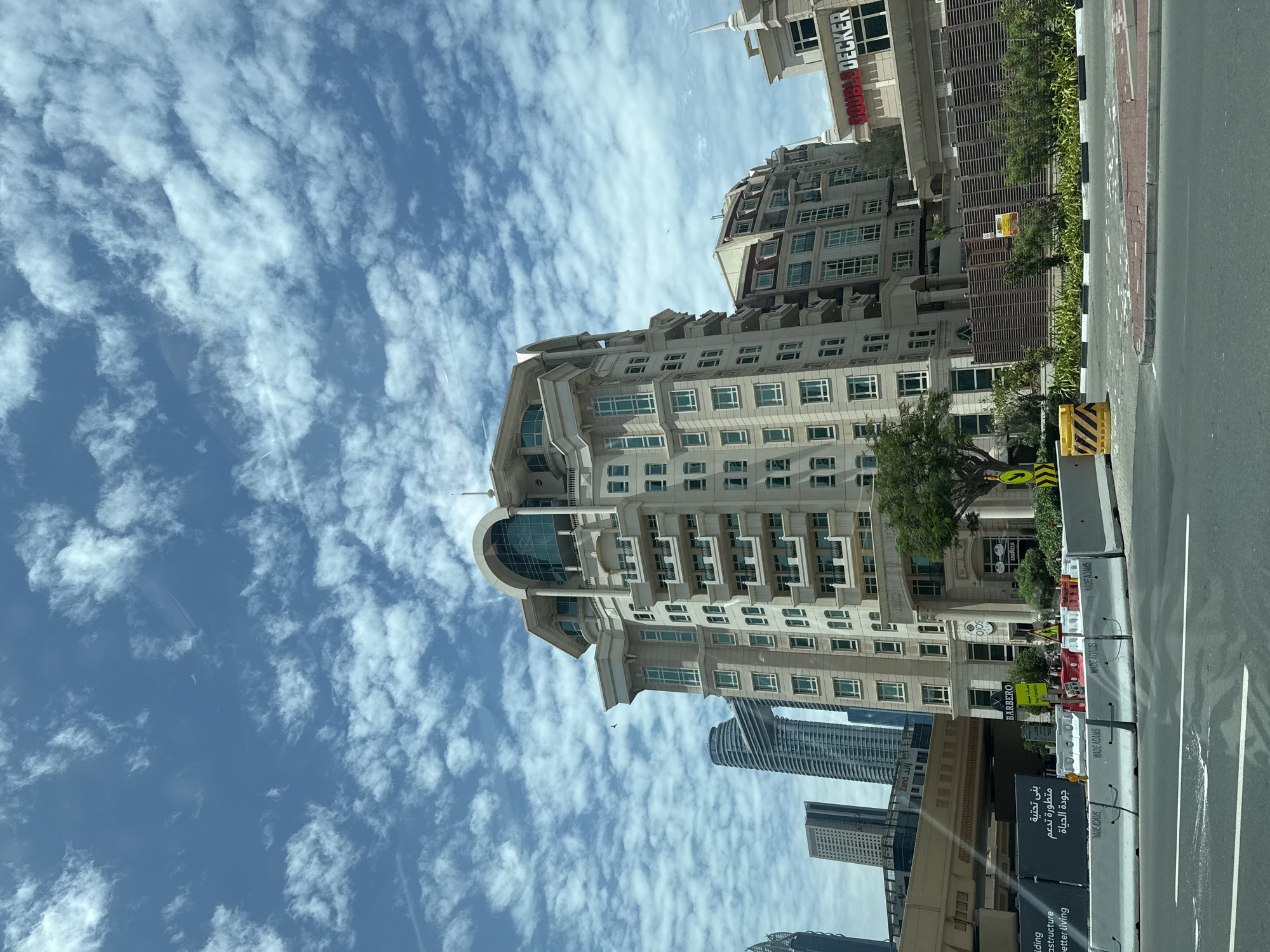 Dubai urban architecture documented in street-level observation
