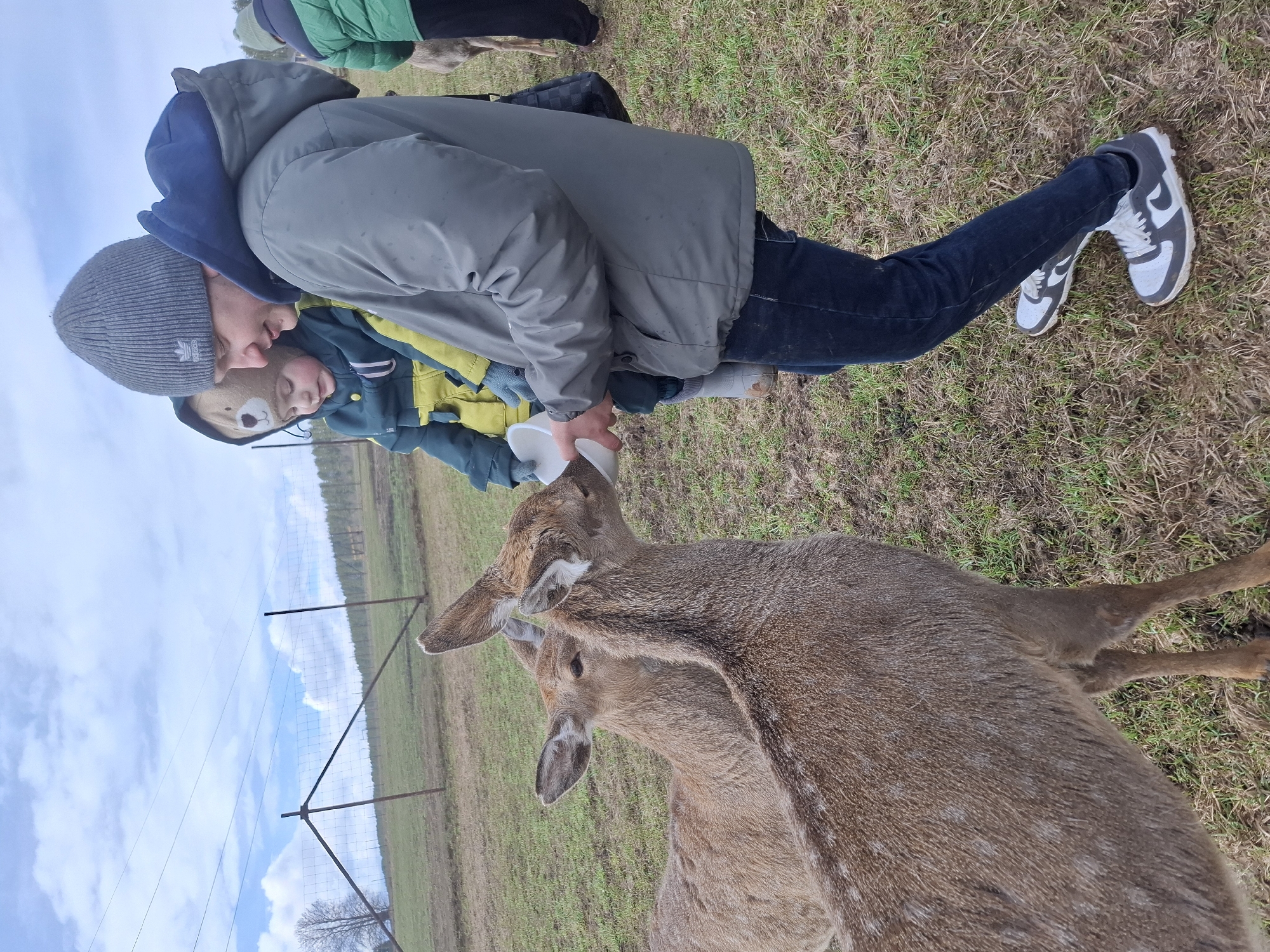 Family visits animal sanctuary in Ludorvai, Russia
